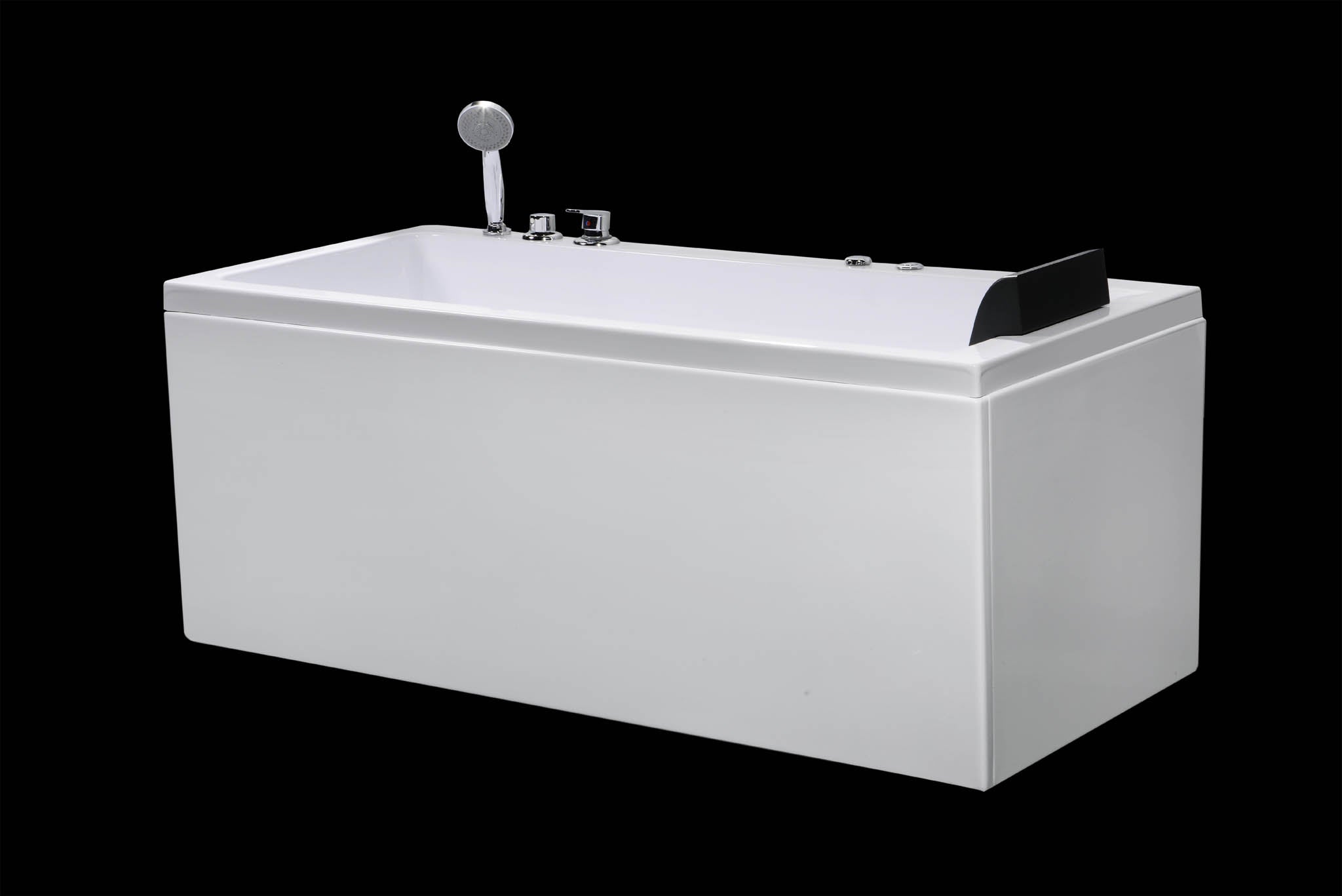 Wilson rektangulärt spabad, 160 cm, Högblank Vit - Bubbelbadkar - BATH DELUXE - BASIC - 12 - 160 - 20 - 01 - 02 - BATHDELUXE SWEDEN