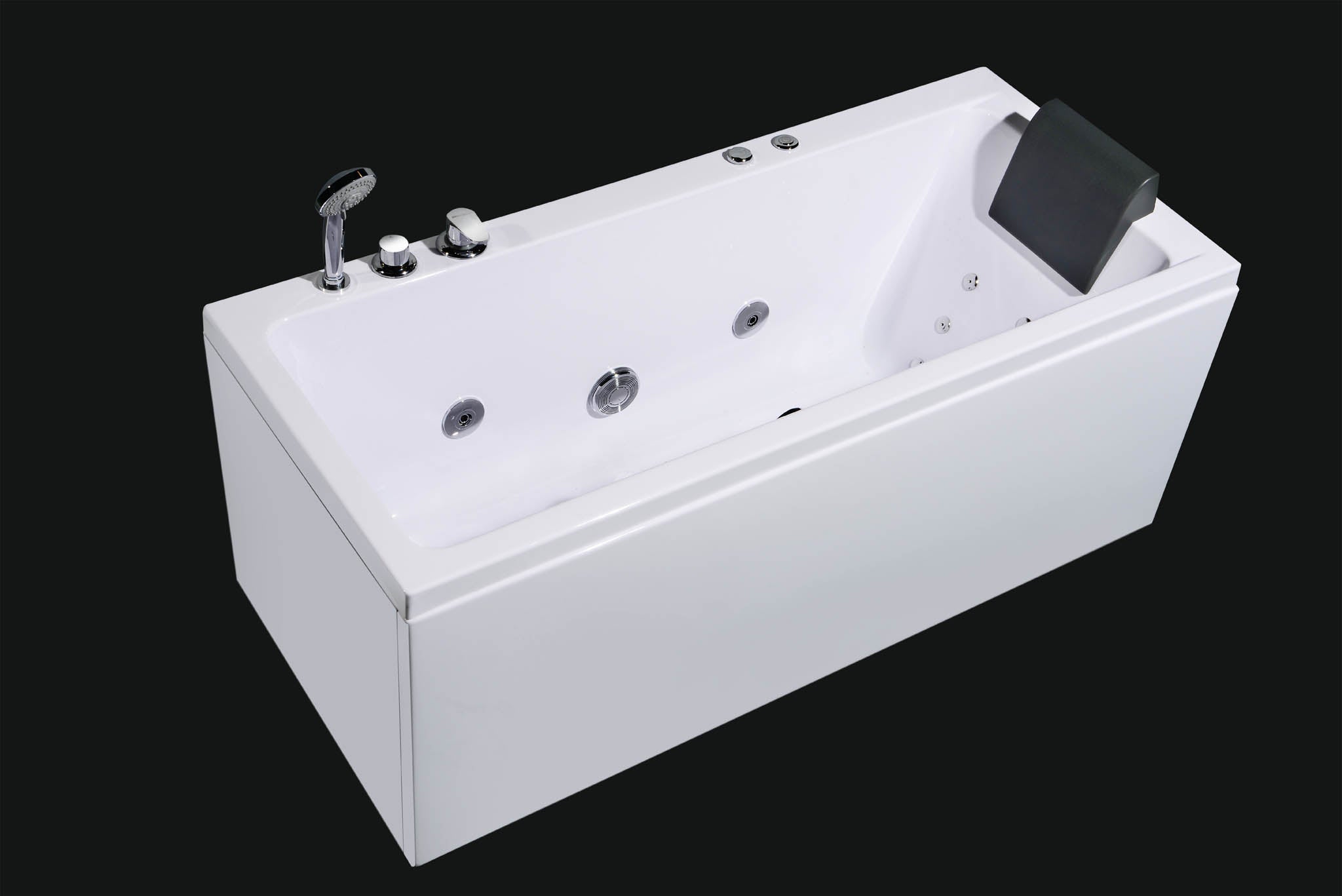 Wilson rektangulärt spabad, 160 cm, Högblank Vit - Bubbelbadkar - BATH DELUXE - BASIC - 12 - 160 - 20 - 01 - 02 - BATHDELUXE SWEDEN