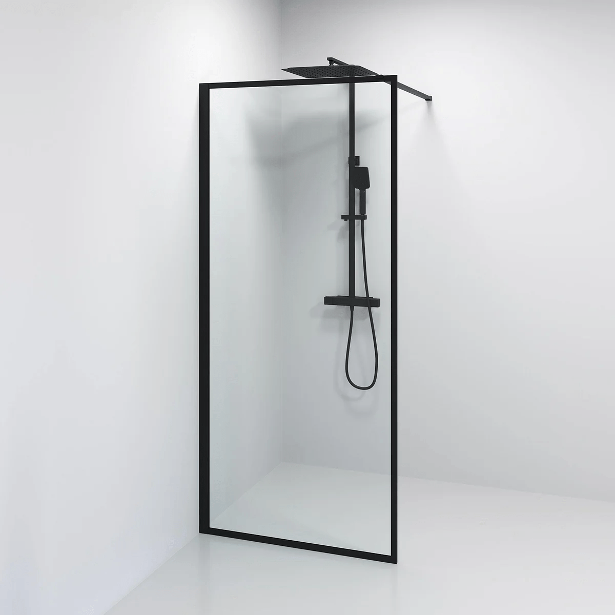 Gotland Duschvägg m/svart ram - Duschväggar - BATH DELUXE - PRESTIGE - 15 - 090 - 20 - 02 - 00 - BATHDELUXE SWEDEN