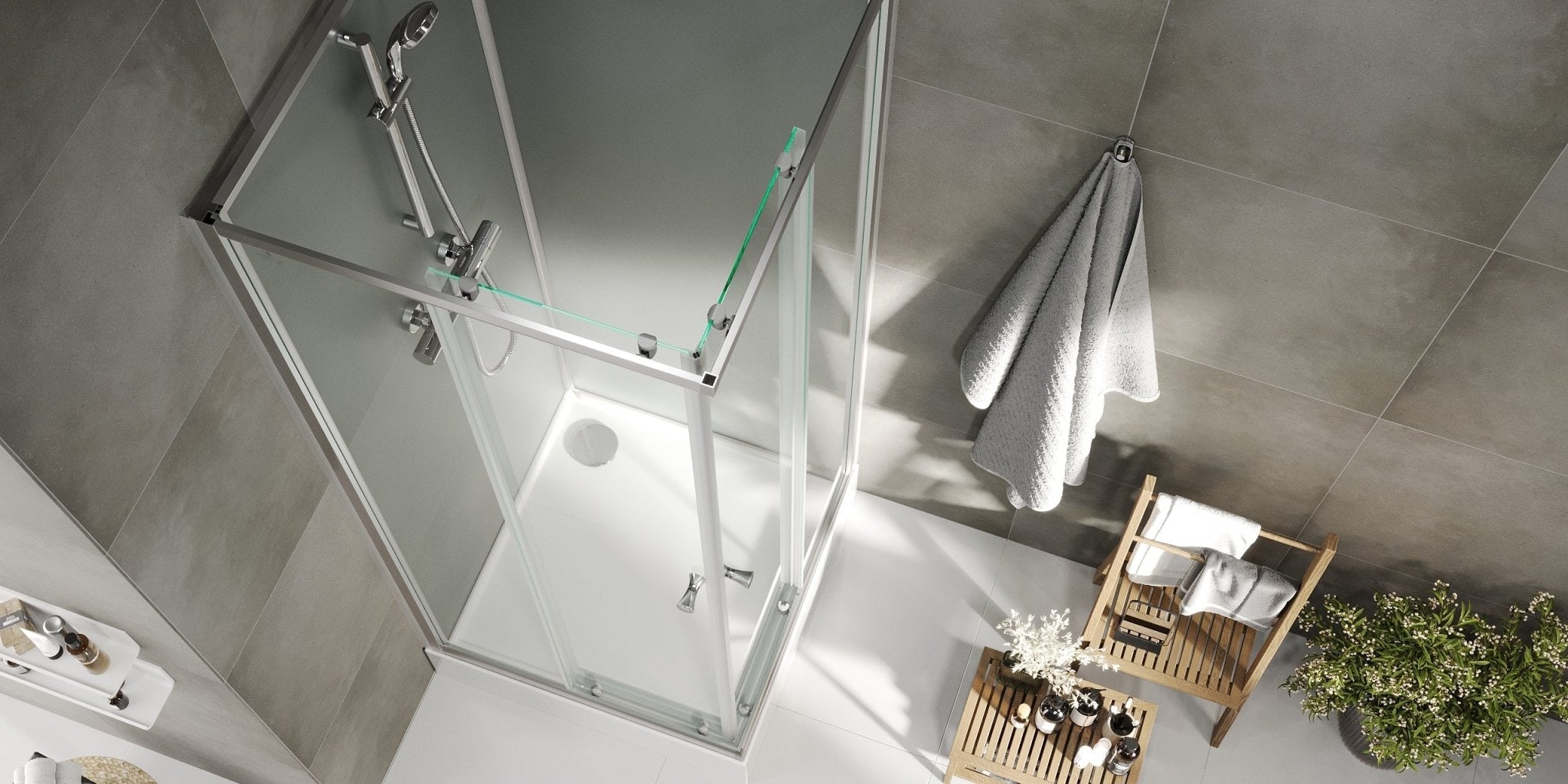 Dayton, Duschkabinset - Code, Klar/Satin - 80 cm - Duschkabinset - Kod - BATH DELUXE - BASIC - 20-080-15-67-02 - BATHDELUXE SWEDEN