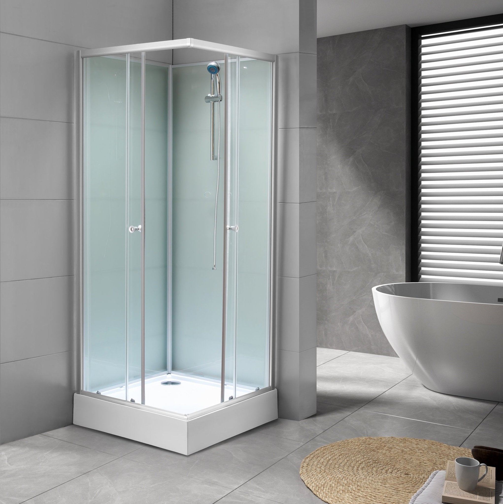 Dayton, Duschkabinset - Code, Klar/Satin - 80 cm - Duschkabinset - Kod - BATH DELUXE - BASIC - 20-080-15-67-02 - BATHDELUXE SWEDEN