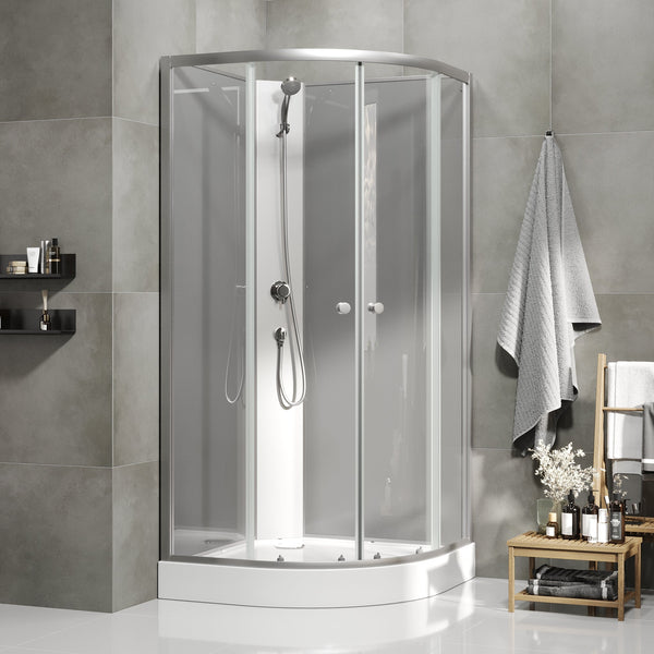 Austin duschkabin med satinprofil - Duschkabiner - BATH DELUXE - BASIC - 20 - 090 - 14 - 67 - 02 - BATHDELUXE SWEDEN