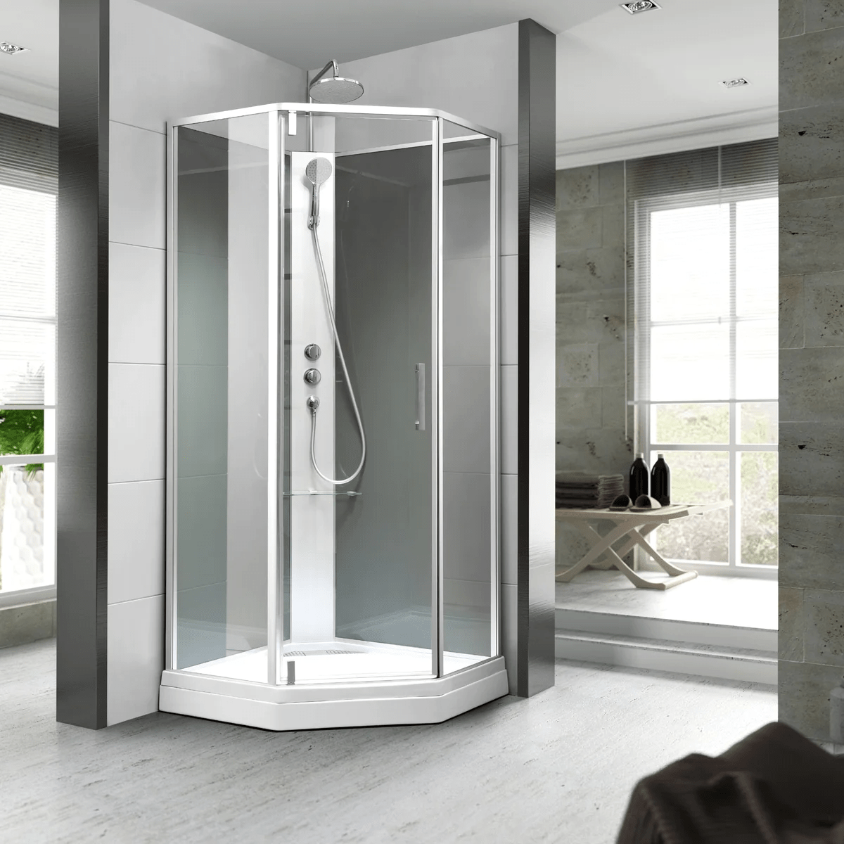 Marienlyst Premium Duschkabin - Duschkabiner - BATH DELUXE - PRESTIGE - 20 - 100 - 01 - 50 - 40 - BATHDELUXE SWEDEN