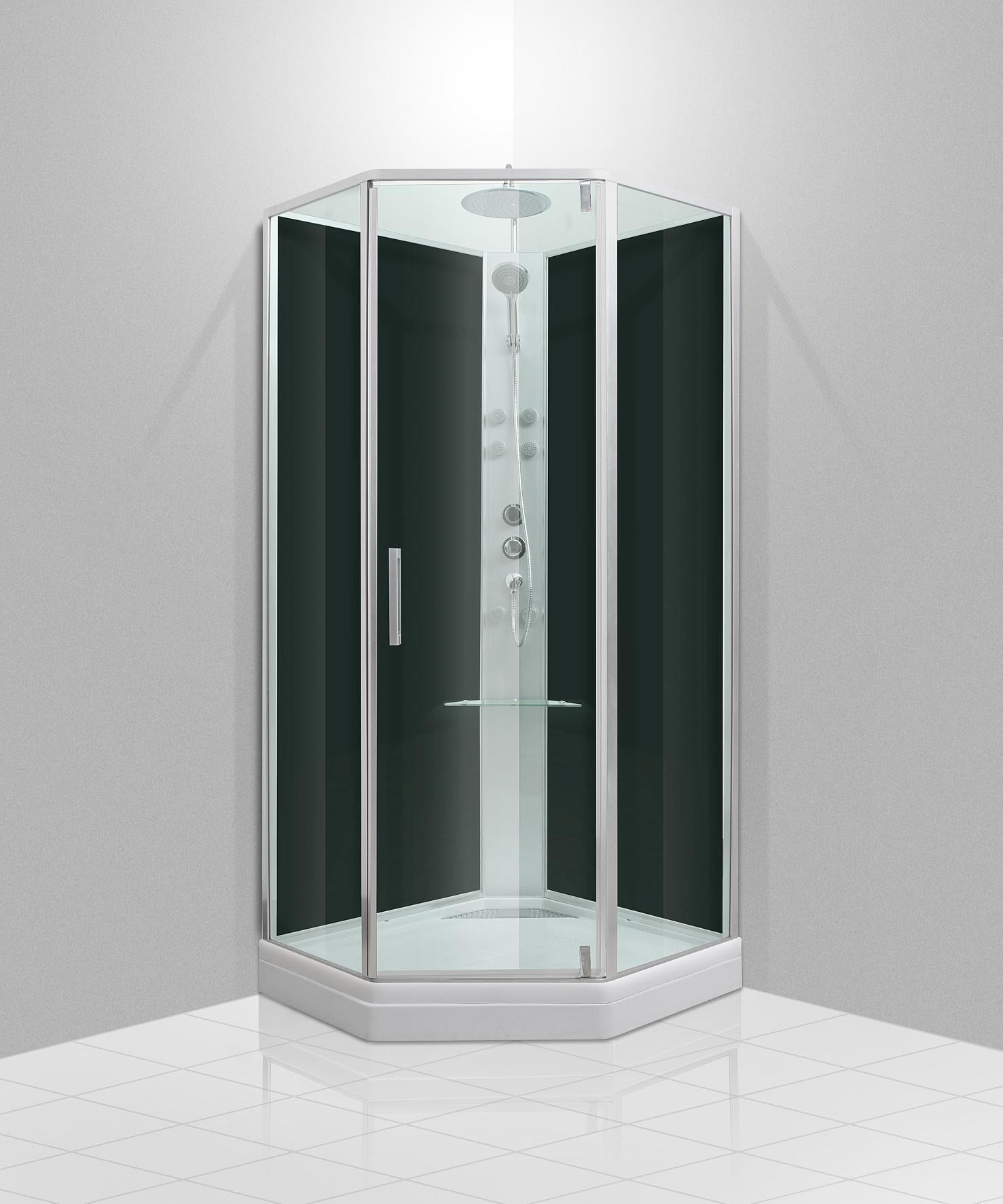 Marienlyst, Duschkabinset - Code, Glasgrå - 100 cm - Duschkabinset - Kod - BATH DELUXE - PRESTIGE - 20-100-01-53-40 - BATHDELUXE SWEDEN