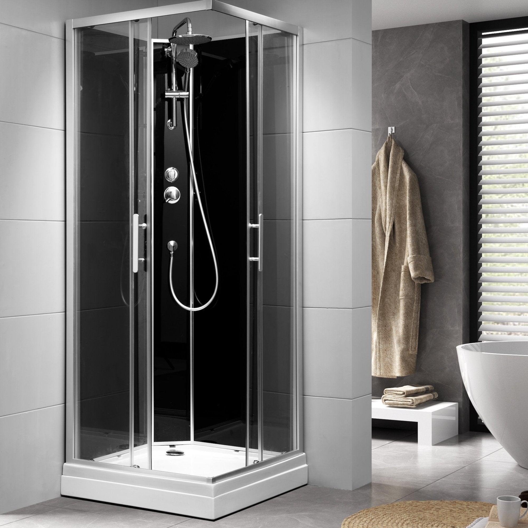Gilleleje, Duschkabinset - Code, Svart Glas - 70 cm - Duschkabinset - Kod - BATH DELUXE - EXCLUSIVE - 20-709-01-52-00 - BATHDELUXE SWEDEN