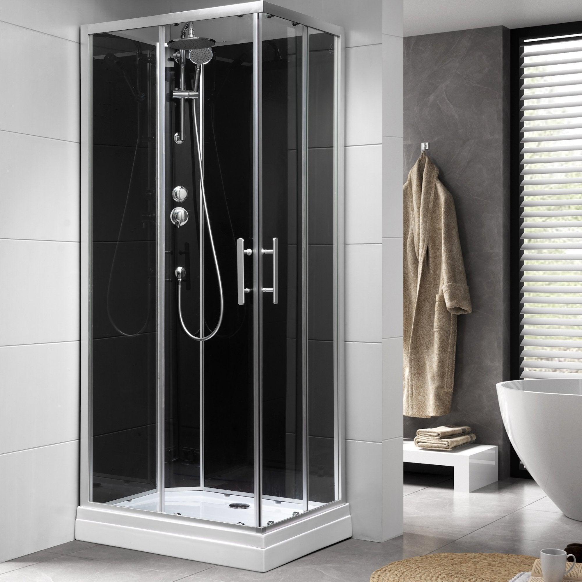 Gilleleje, Duschkabinset - Code, Svart Glas - 120 cm - Duschkabinset - Kod - BATH DELUXE - EXCLUSIVE - 20-801-01-52-00 - BATHDELUXE SWEDEN