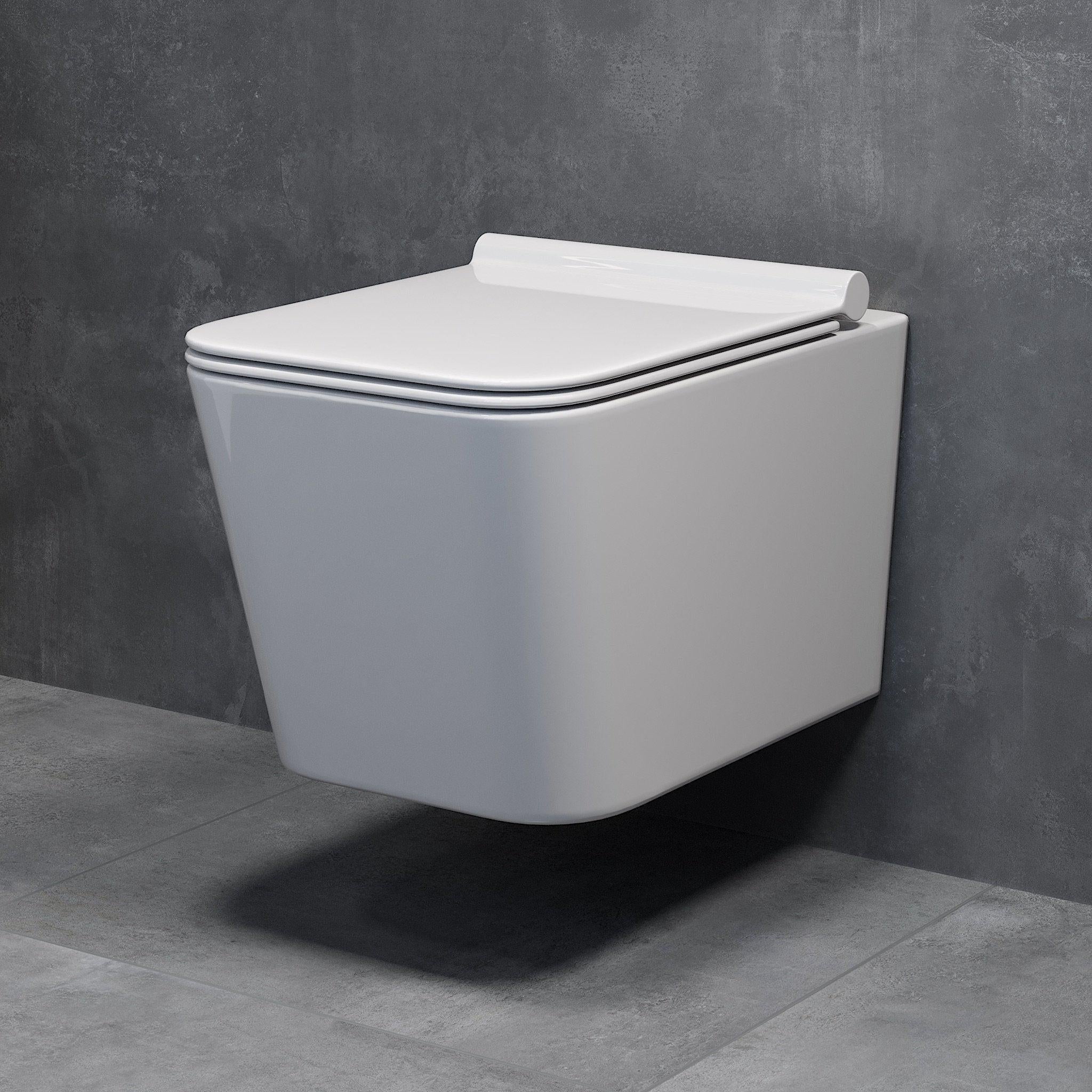 Bromma, Toalett Vägghängd, Vit Blank - 36 cm - Toalett vägghängd - BATH DELUXE - EXCLUSIVE - 23-036-02-11-00 - BATHDELUXE SWEDEN