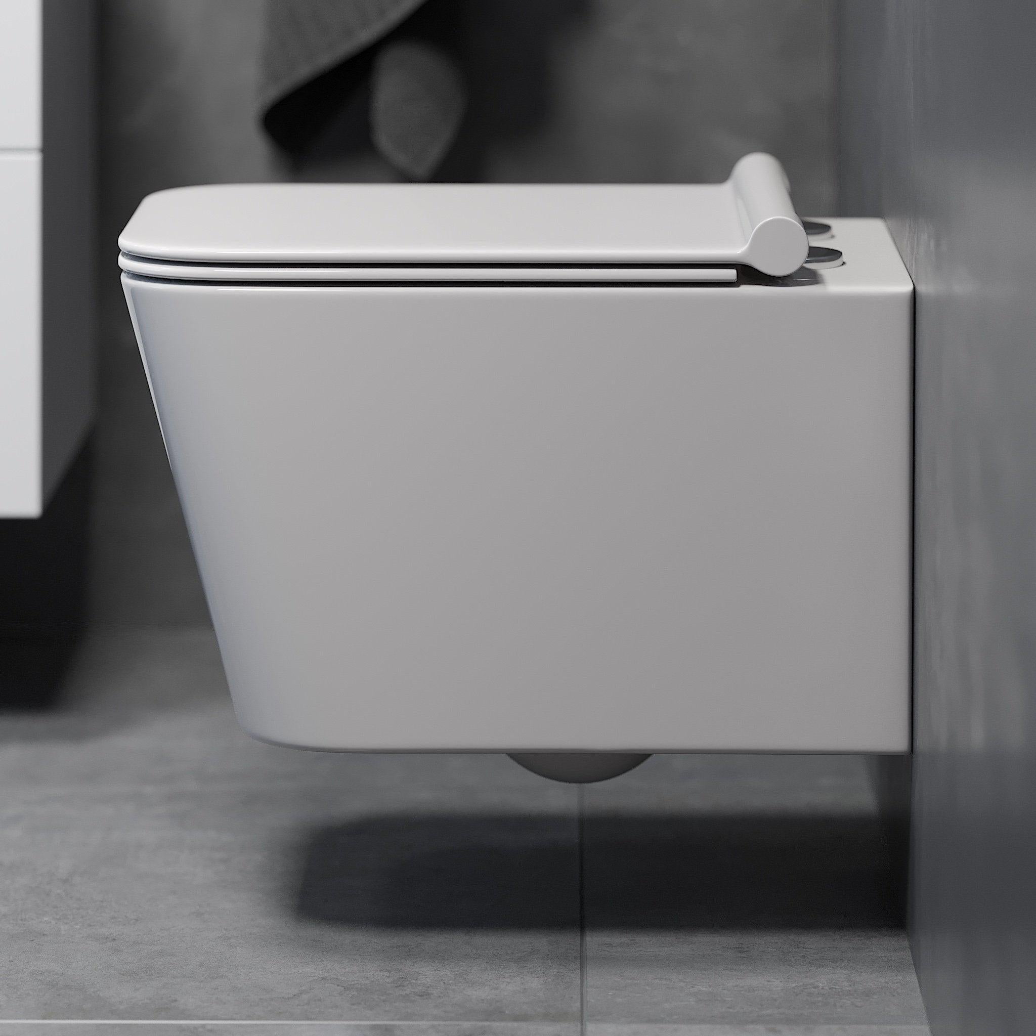 Bromma, Toalett Vägghängd, Vit Blank - 36 cm - Toalett vägghängd - BATH DELUXE - EXCLUSIVE - 23-036-02-11-00 - BATHDELUXE SWEDEN