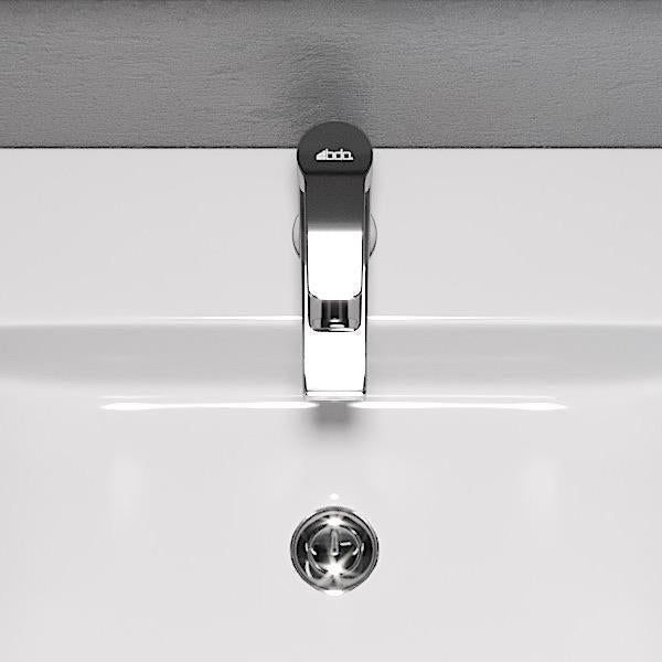 Fyrkantig tvättställsblandare 15,9 cm - krom - Næsby - Tvättställsblandare - BATH DELUXE - EXCLUSIVE - 28-005-04-60-04 - BATHDELUXE SWEDEN