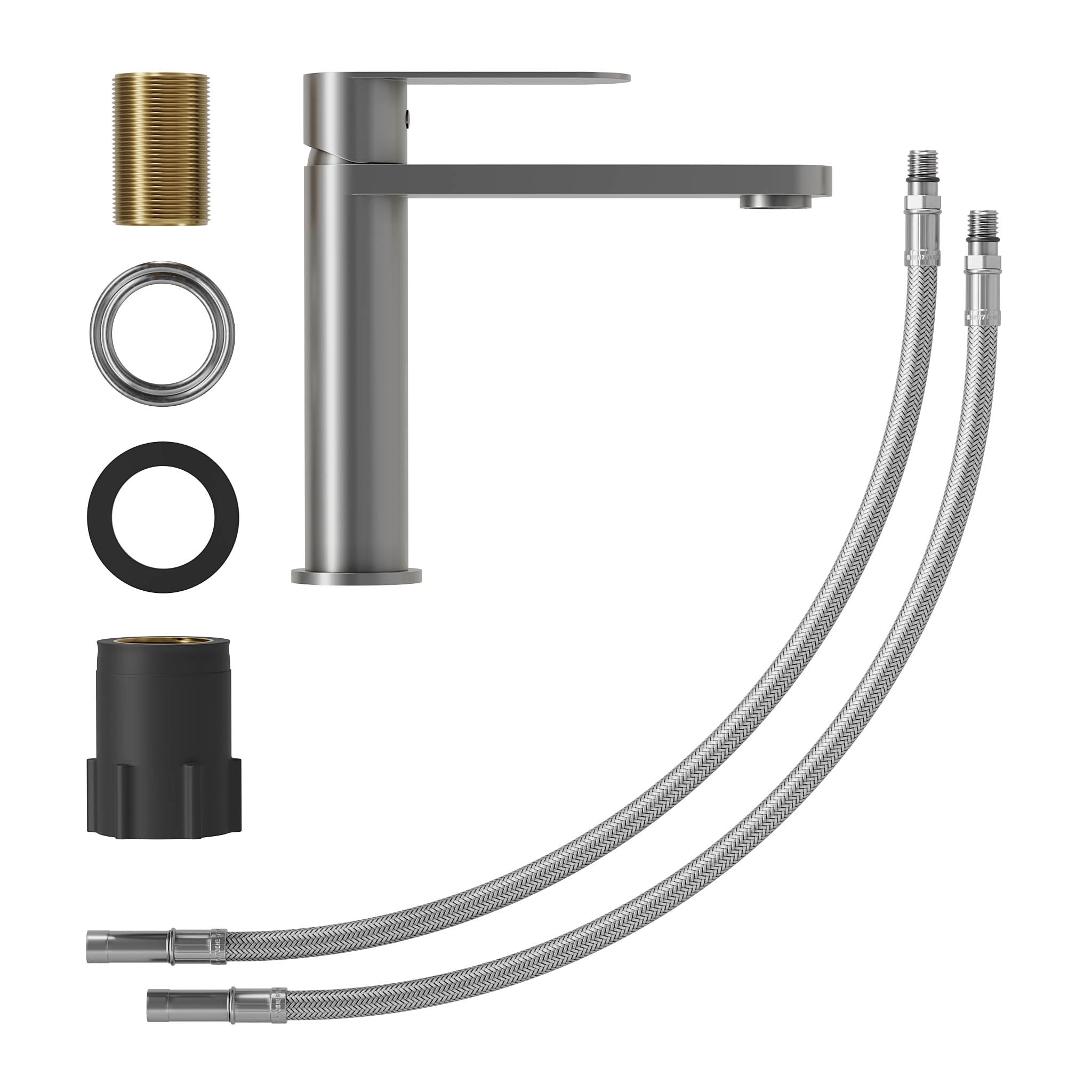 Tårnby, Blandare - Tvättställ, Grå Pistol - 3,5 cm - Blandare - Tvättställ - BATH DELUXE - BASIC - 28-017-02-73-02 - BATHDELUXE SWEDEN