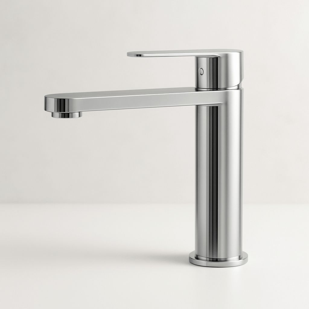 Tvättställsblandare med modern design 17,3 cm - krom - Tårnby - Tvättställsblandare - BATH DELUXE - BASIC - 28-017-02-83-02 - BATHDELUXE SWEDEN