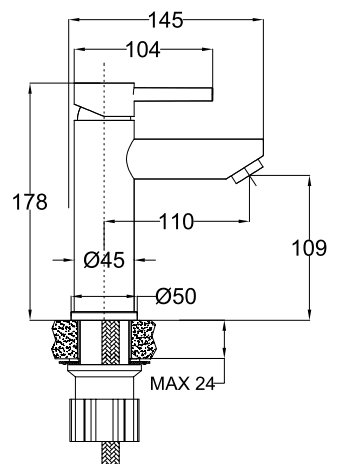 Ringsted, Mixer - Wash Basin, Brass Shiny - 4,5 cm - MASTERSTORE - 8595677184693 - Mixer - Wash Basin - 28-017-03-64-02 - 8595677184693