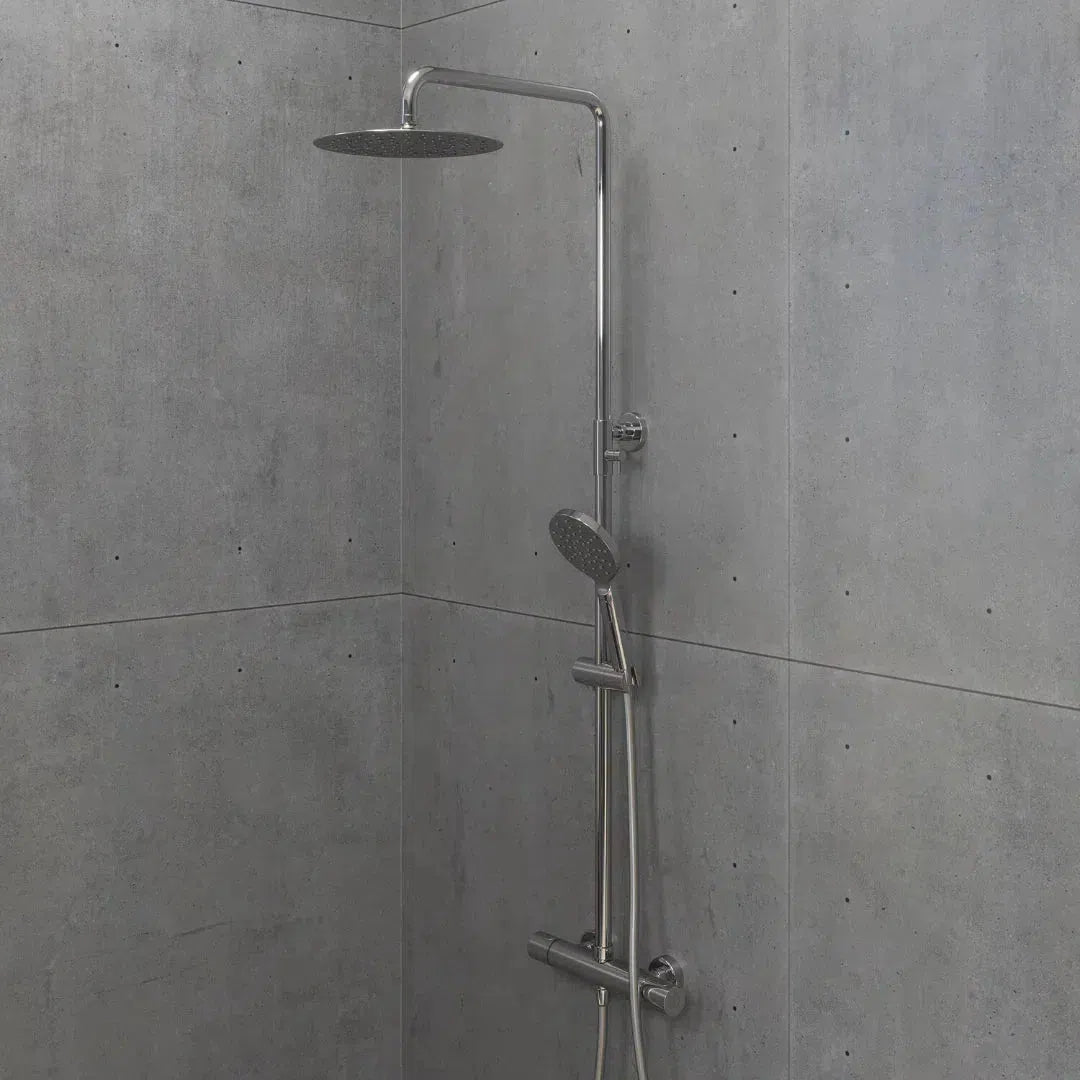 Dragør Takduschset m/Termostat blandare och 25 cm takdusch, 150 C/C - Takduschset - BATH DELUXE - EXCLUSIVE - 31 - 120 - 05 - 60 - 00 - BATHDELUXE SWEDEN