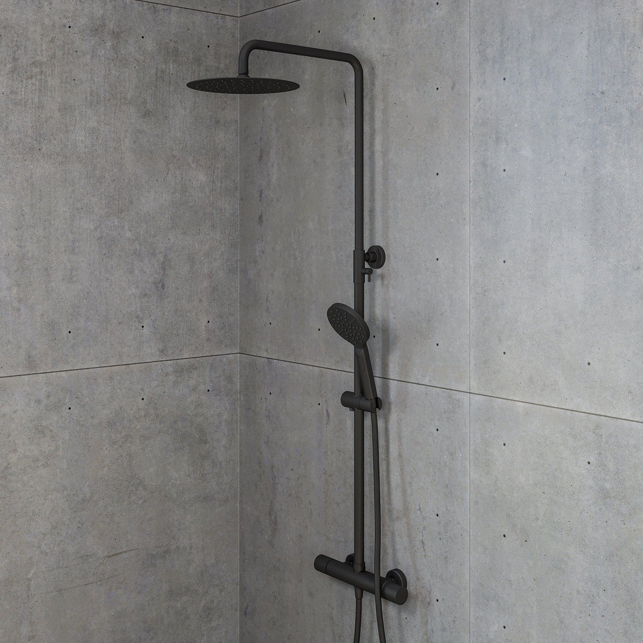 Dragør Takduschset m/Termostat blandare och 25 cm takdusch, 160 C/C - Takduschset - BATH DELUXE - EXCLUSIVE - 31 - 120 - 07 - 02 - 00 - BATHDELUXE SWEDEN