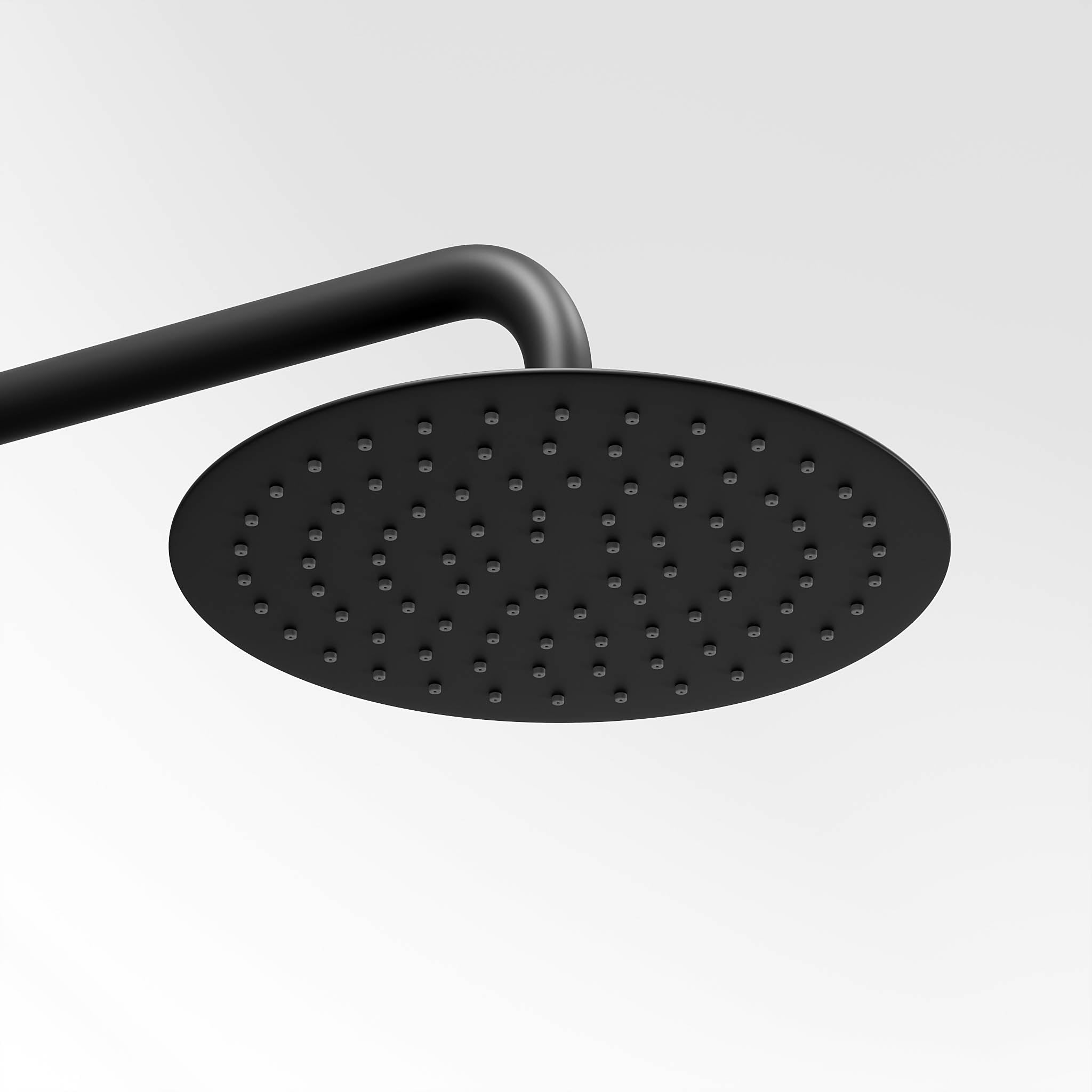 Takduschset med termostatblandare 160mm C/C – Ø250 mm takdusch, handdusch - mattsvart - Dragør - Duschsystem - BATH DELUXE - EXCLUSIVE - 31-120-07-02-00 - BATHDELUXE SWEDEN