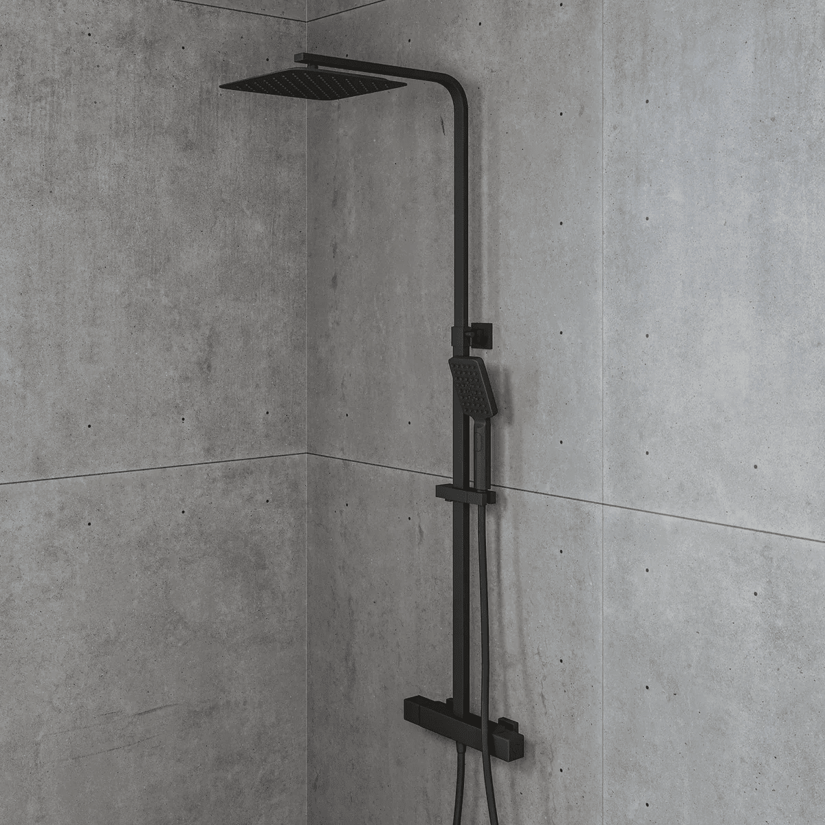 Næsby, Duschrörsset, Svart Matta - 29 cm - Duschrörsset - BATH DELUXE - EXCLUSIVE - 31-120-08-02-00 - BATHDELUXE SWEDEN