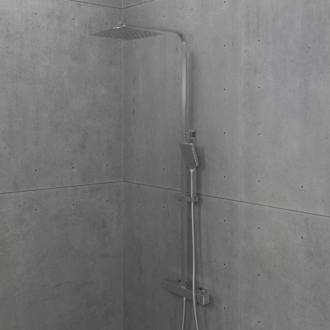 Næsby Takduschset m/Termostat blandare och 25 cm takdusch, 160 C/C - Takduschset - BATH DELUXE - EXCLUSIVE - 31 - 120 - 08 - 60 - 00 - BATHDELUXE SWEDEN