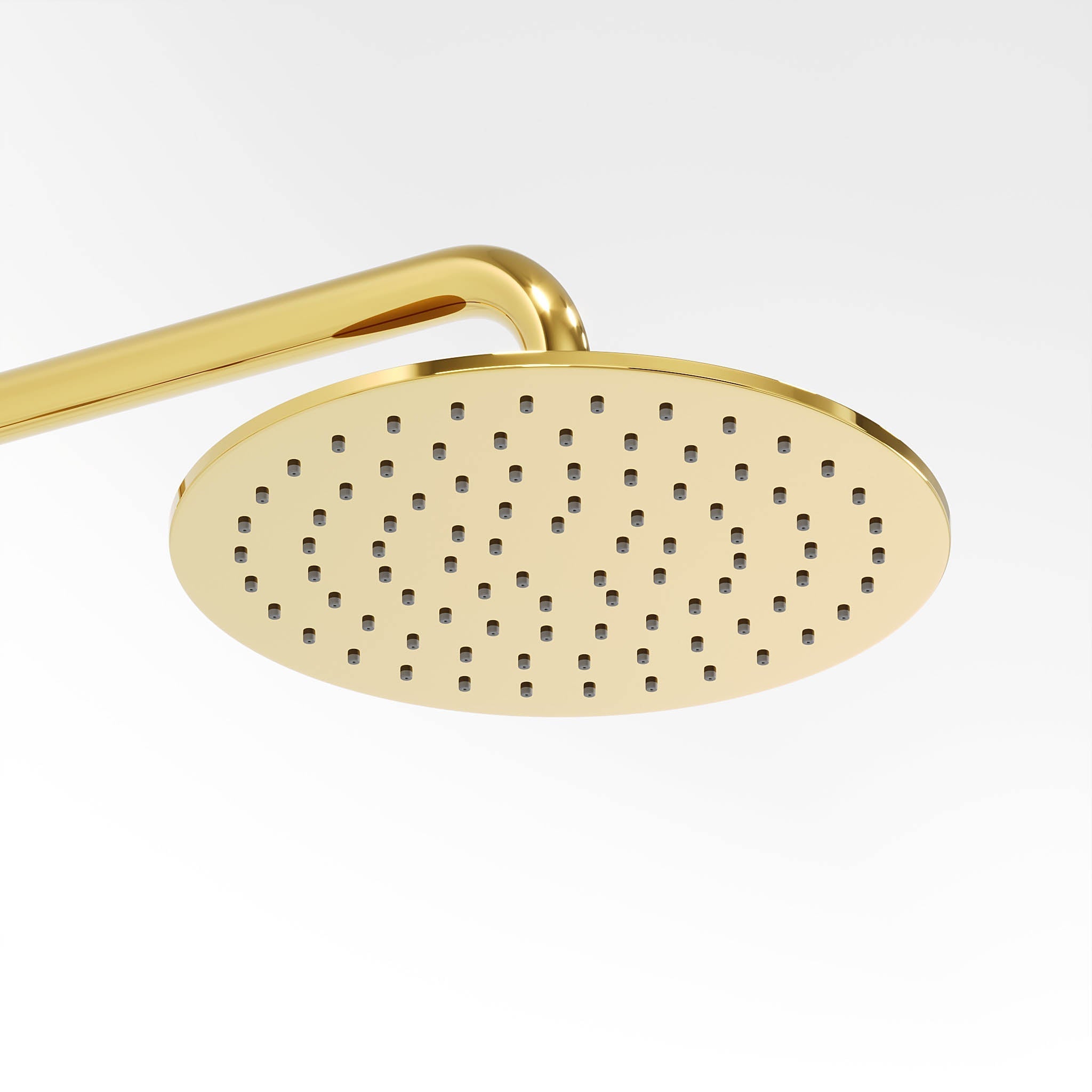 Takduschset med termostatblandare 150mm C/C - Ø250 mm takdusch, handdusch - blank mässing - Dragør - Duschsystem - Bath Deluxe - Dragør - 31-120-08-64-00 - BATHDELUXE SWEDEN