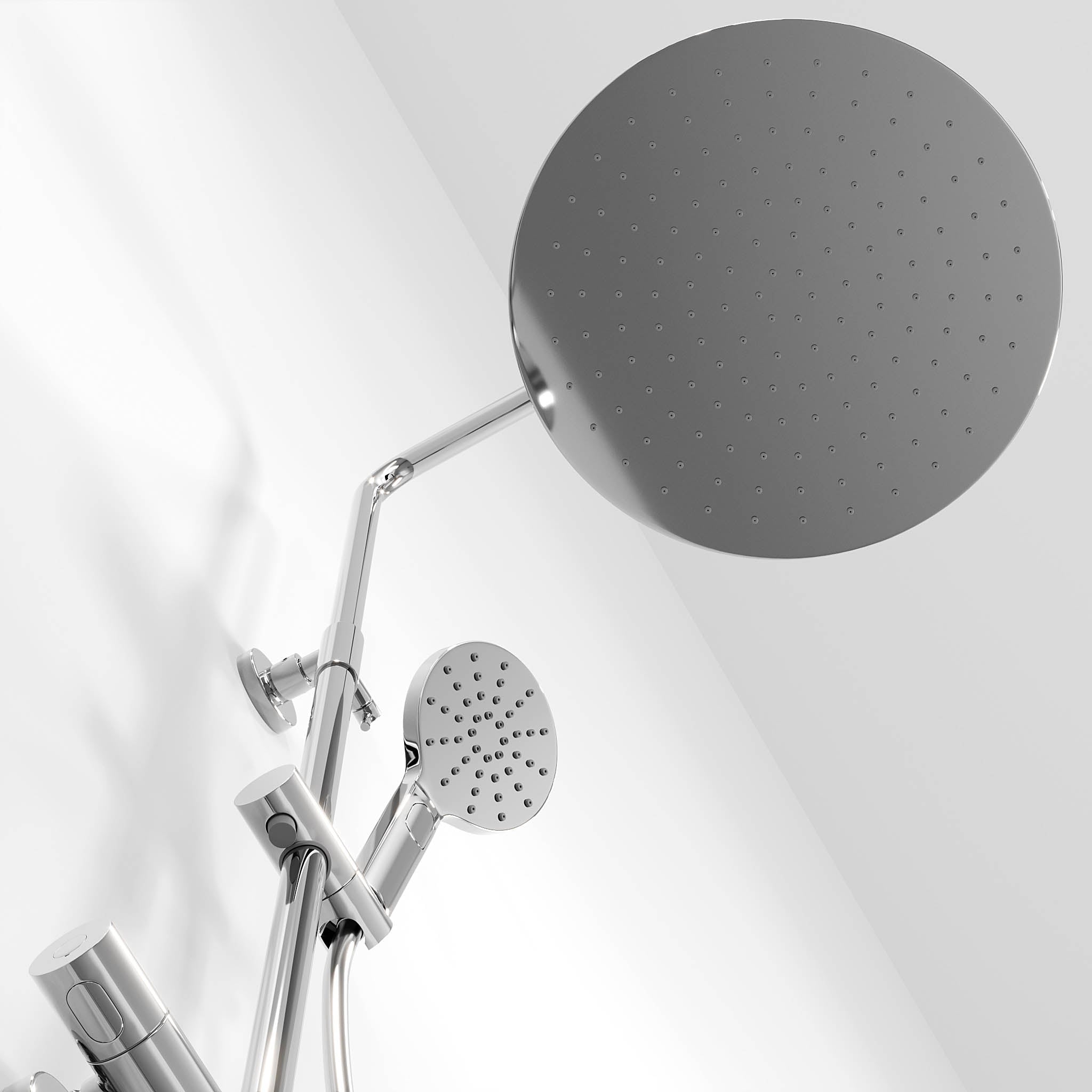Dragør Takduschset m/Termostat blandare och 40 cm takdusch, 160 C/C - Duschsystem - Bath Deluxe - Dragør - 31-120-09-60-00 - BATHDELUXE SWEDEN