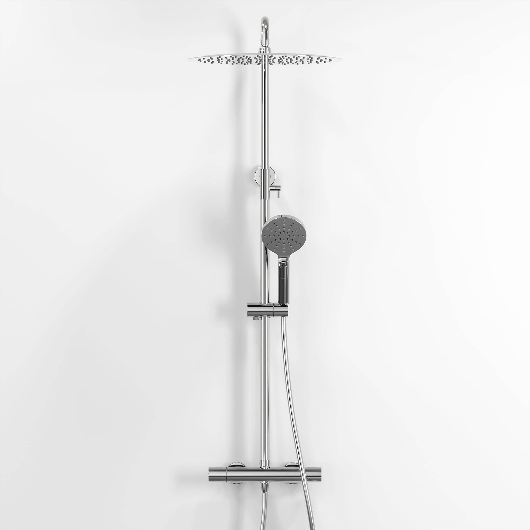 Dragør Takduschset m/Termostat blandare och 40 cm takdusch, 160 C/C - Duschsystem - Bath Deluxe - Dragør - 31-120-09-60-00 - BATHDELUXE SWEDEN