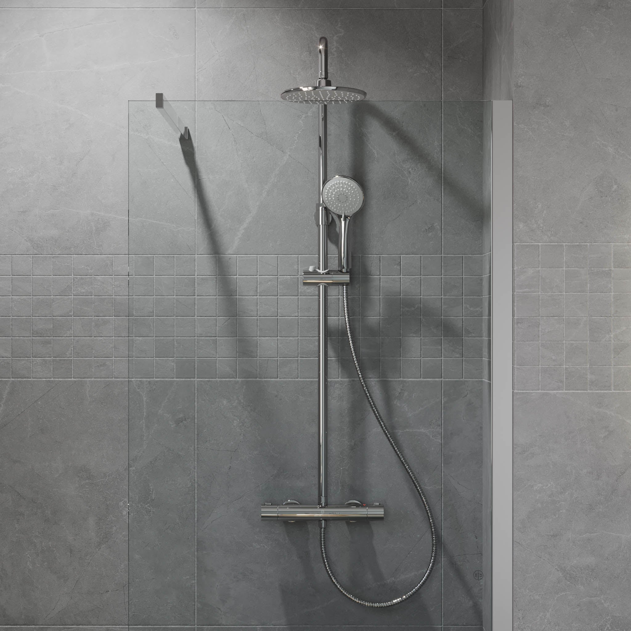 Holly takduschset med termostat 150 CC - Takduschset - BATH DELUXE - BASIC - 31 - 150 - 17 - 60 - 02 - BATHDELUXE SWEDEN