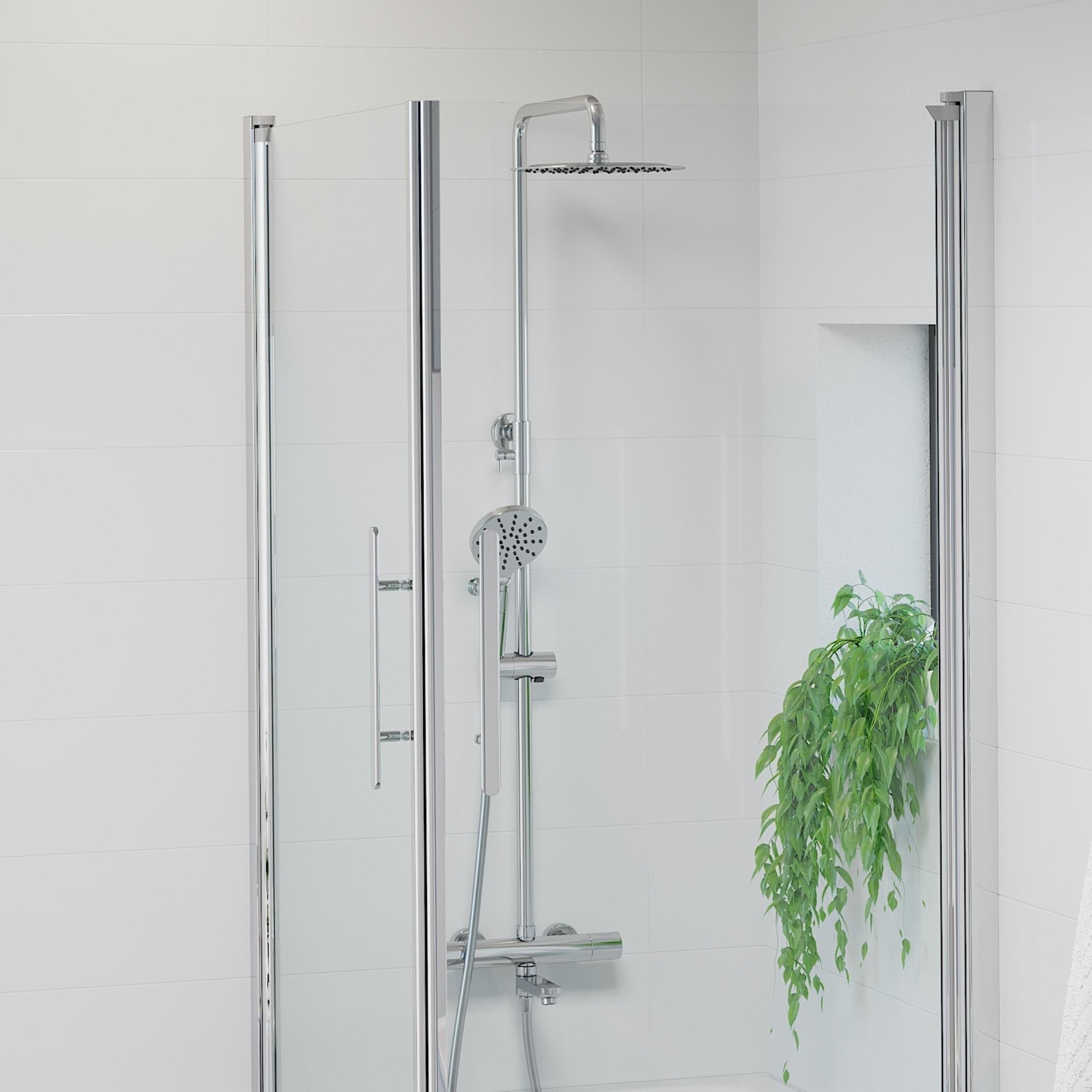 Dragør Takduschset med Badkarspip, 25 cm takdusch, Krom, 160 C/C - Takduschset - BATH DELUXE - EXCLUSIVE - 31 - 160 - 11 - 60 - 00 - BATHDELUXE SWEDEN