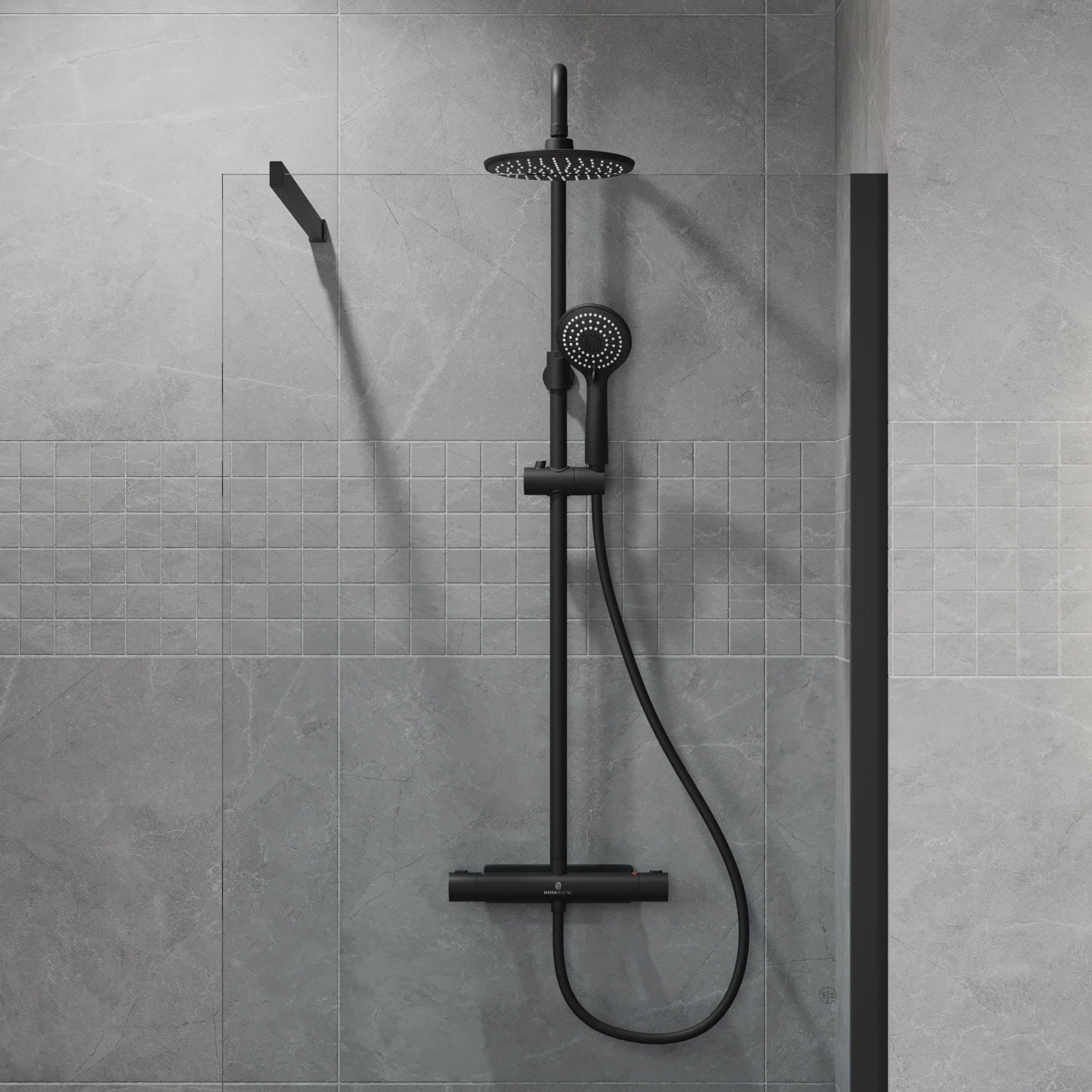Holly takduschset med termostat 160 CC - Takduschset - BATH DELUXE - BASIC - 31 - 160 - 17 - 02 - 02 - BATHDELUXE SWEDEN