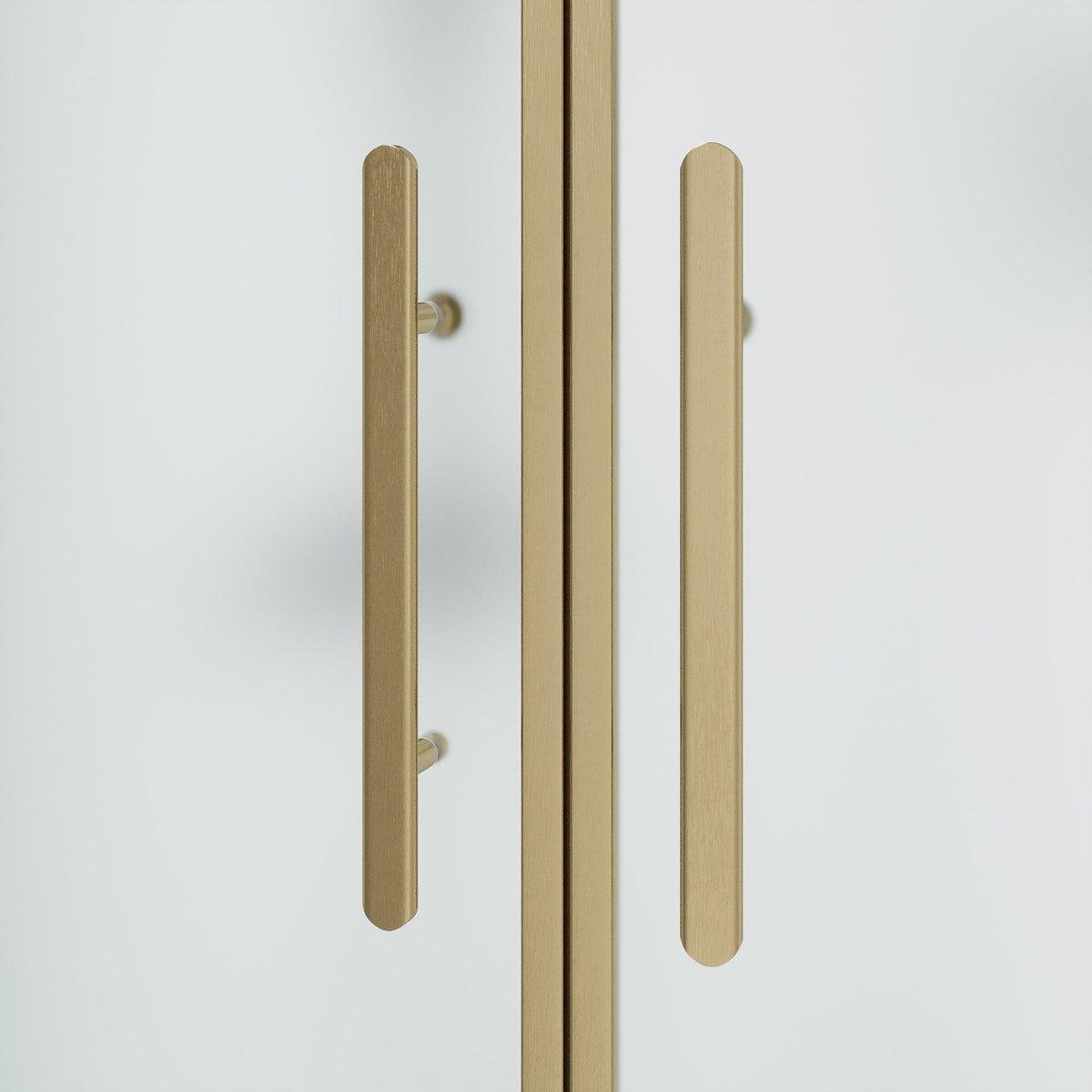 Vänern Duschhörn, Rund, Frostat Glas, Brons Profil - Duschhörna - BATH DELUXE - PRESTIGE - 35 - 101 - 70 - 55 - 00 - BATHDELUXE SWEDEN