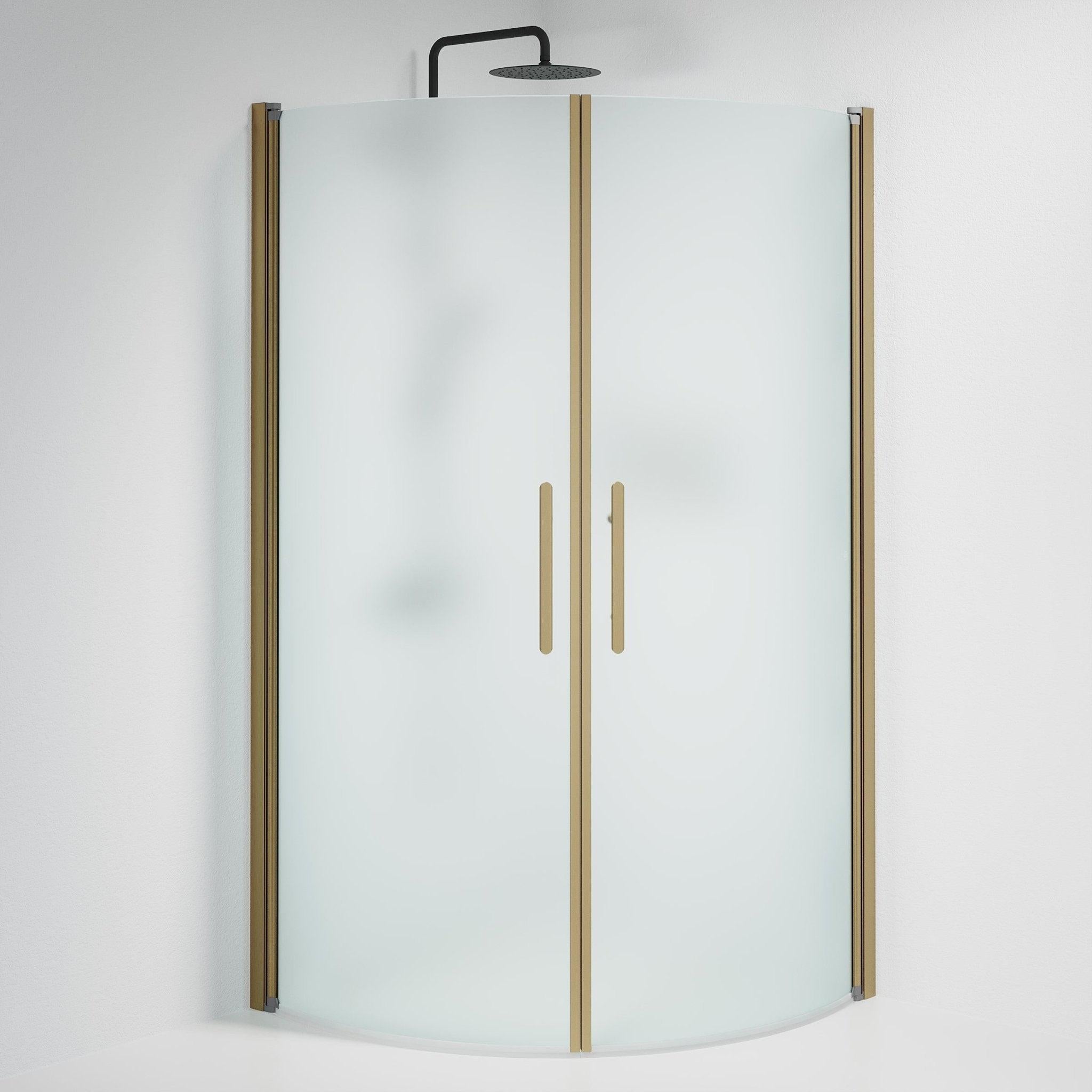 Rund - Frostad, Duschset - Rund, Matt/Brons - 80 cm - Duschkabinset - Kod - BATH DELUXE - PRESTIGE - 35-809-70-55-00 - BATHDELUXE SWEDEN