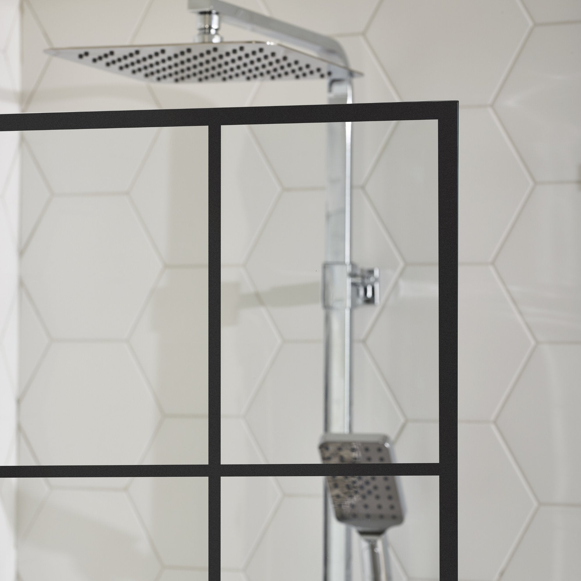 Kvadratisk - Stomme, Duschset - Kvadratisk, Stomme/Svart - 100 cm - Duschkabinset - Kod - BATH DELUXE - PRESTIGE - 36-101-02-49-01 - BATHDELUXE SWEDEN