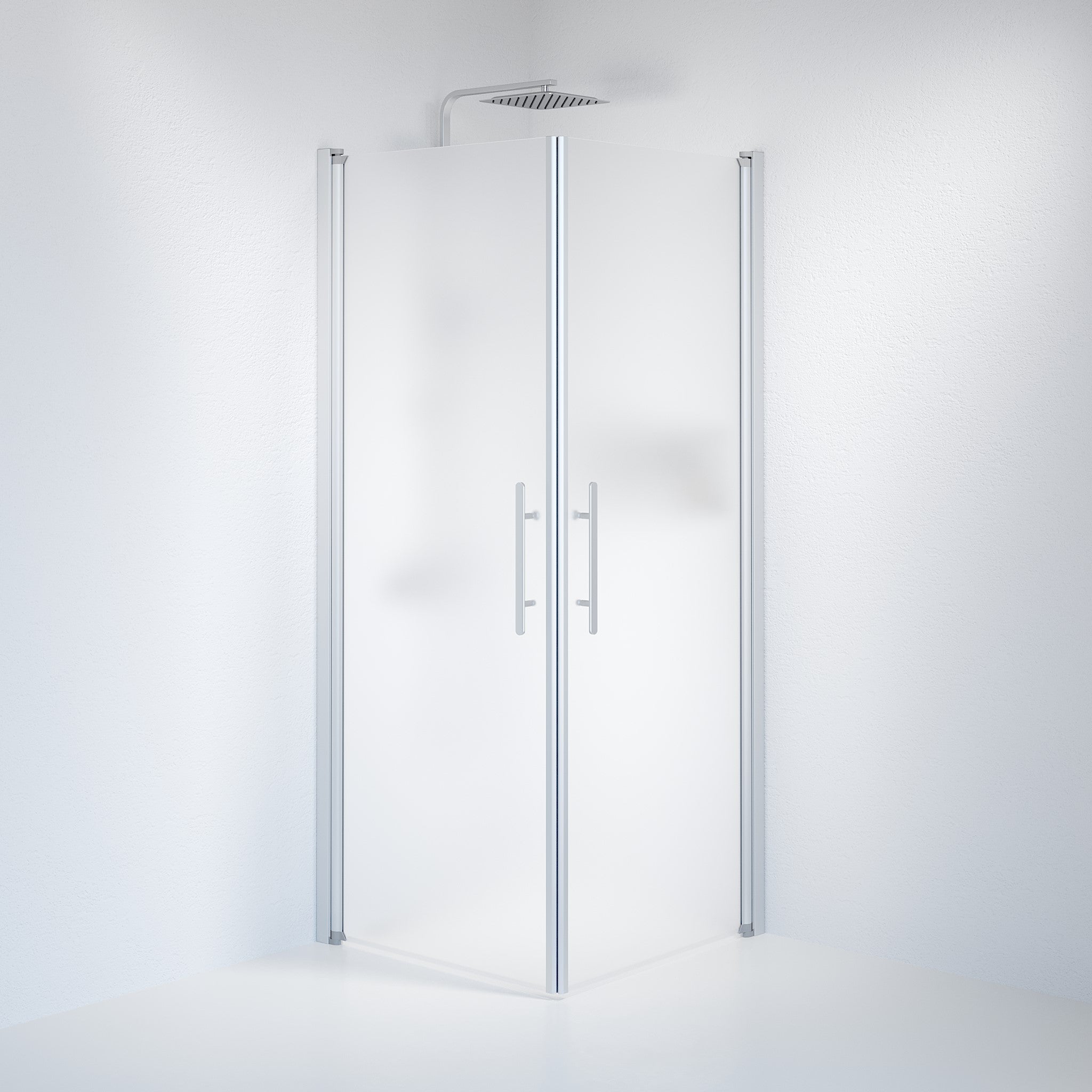 Kvadratisk - Frostad, Duschset - Kvadratisk, Matt/Satin - 70 cm - Duschkabinset - Kod - BATH DELUXE - PRESTIGE - 36-709-67-55-00 - BATHDELUXE SWEDEN