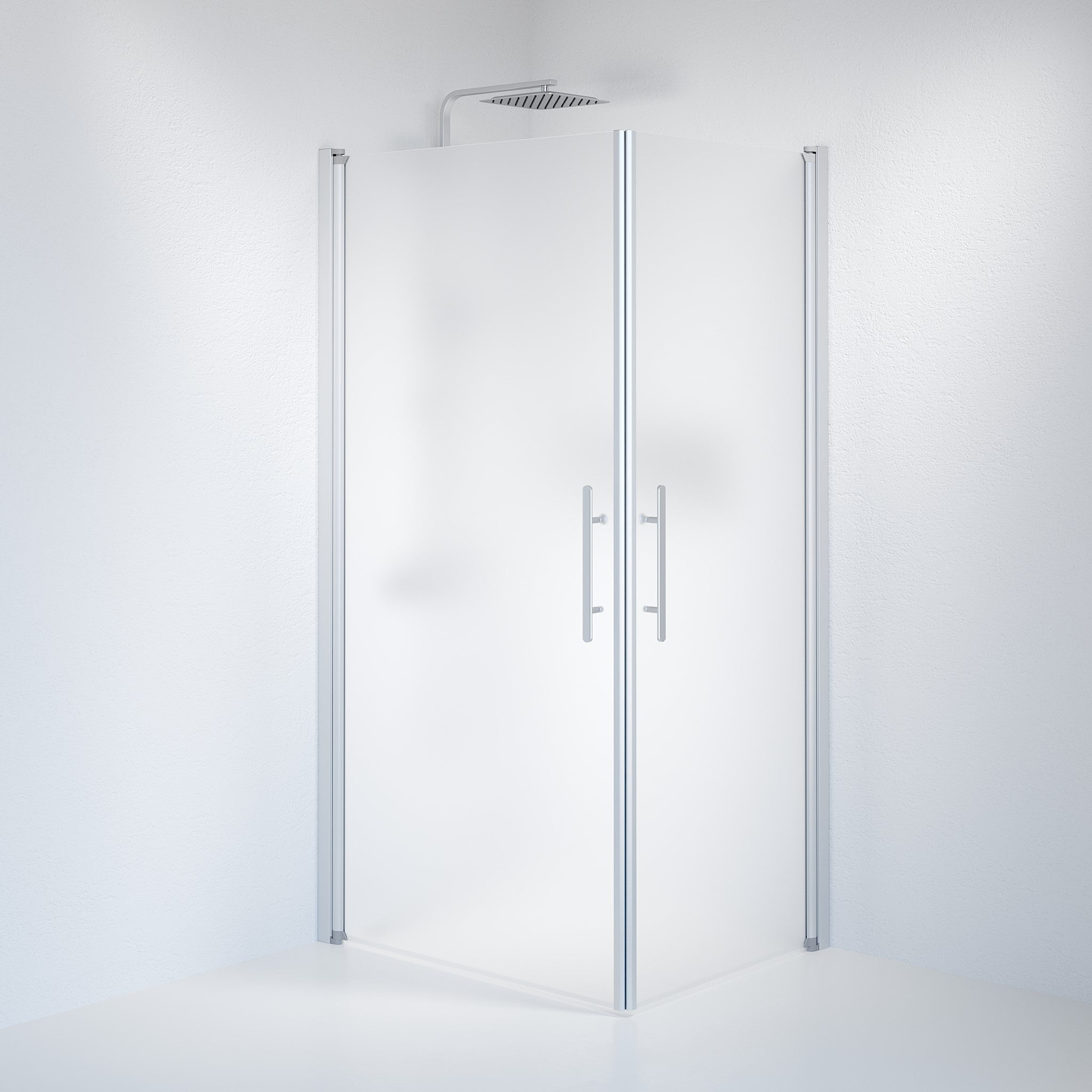 Kvadratisk - Frostad, Duschset - Kvadratisk, Matt/Satin - 90 cm - Duschkabinset - Kod - BATH DELUXE - PRESTIGE - 36-909-67-55-00 - BATHDELUXE SWEDEN