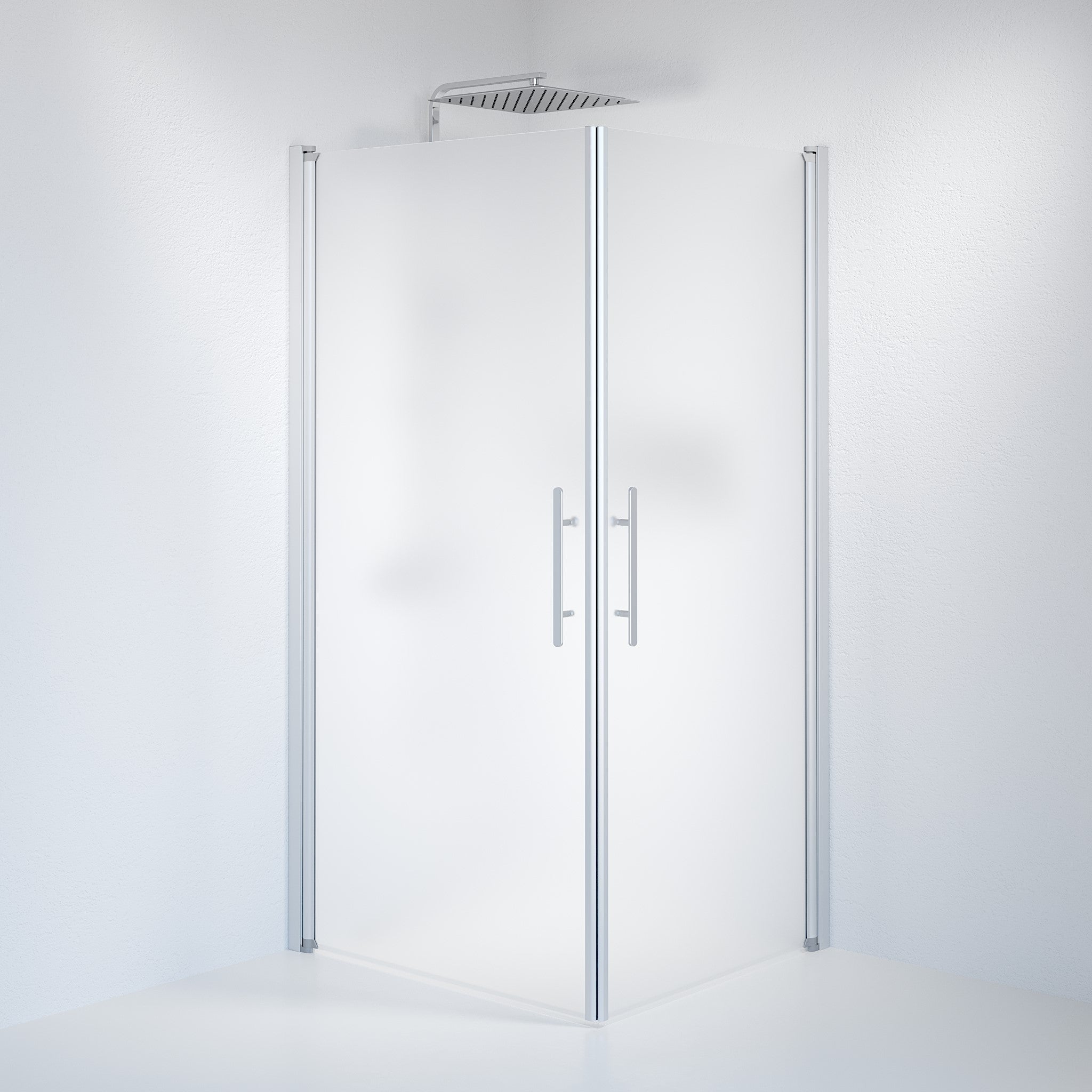 Kvadratisk - Frostad, Duschset - Kvadratisk, Matt/Satin - 90 cm - Duschkabinset - Kod - BATH DELUXE - PRESTIGE - 36-909-67-55-00 - BATHDELUXE SWEDEN