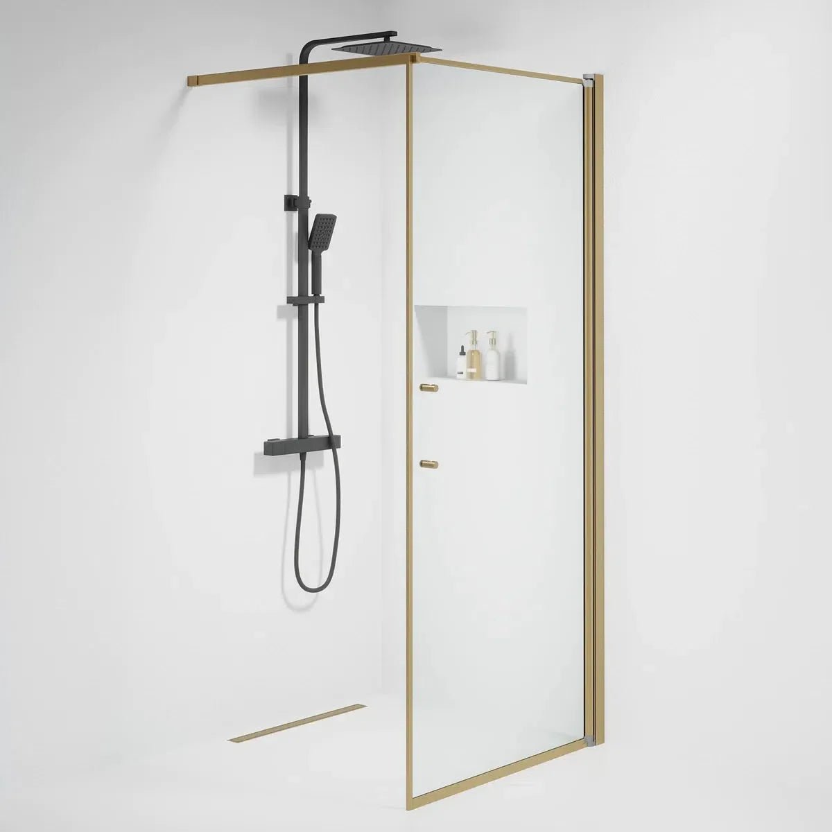 Vänern Duschvägg, Klarglas, Brons Profil - Duschväggar - BATH DELUXE - PRESTIGE - 39 - 090 - 70 - 50 - 00 - BATHDELUXE SWEDEN