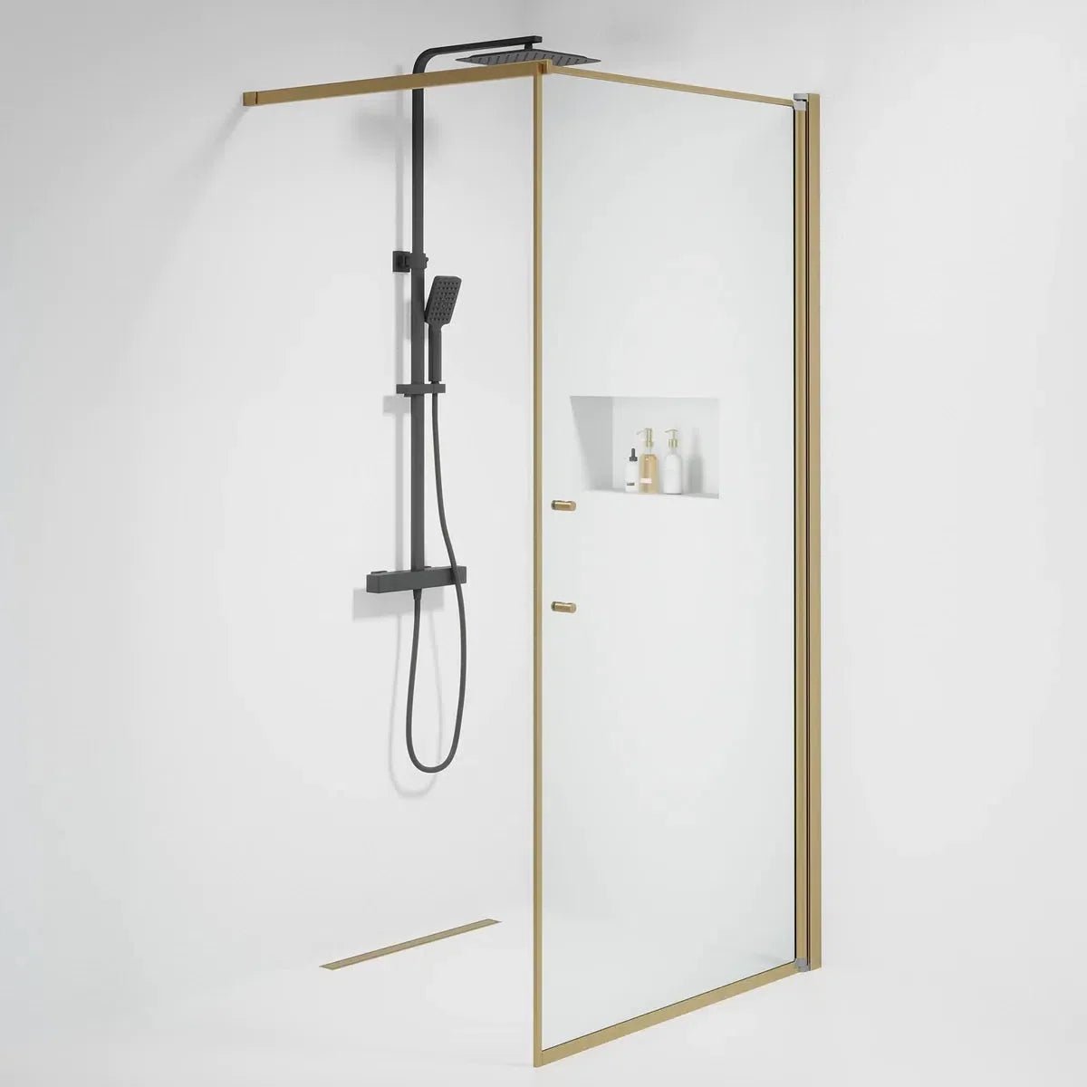 Vänern Duschvägg, Klarglas, Brons Profil - Duschväggar - BATH DELUXE - PRESTIGE - 39 - 100 - 70 - 50 - 00 - BATHDELUXE SWEDEN