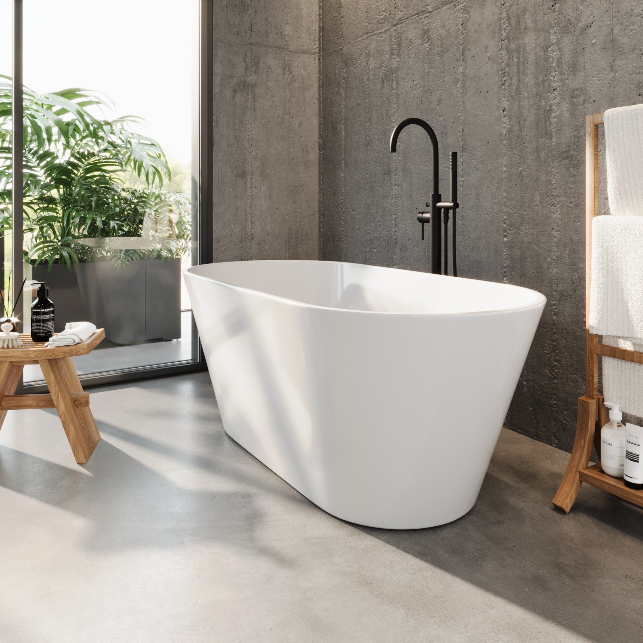 Edison, Badkar, Vitt Blankt - 150 cm - Badkar - BATH DELUXE - BASIC - 47-150-15-11-02 - BATHDELUXE SWEDEN