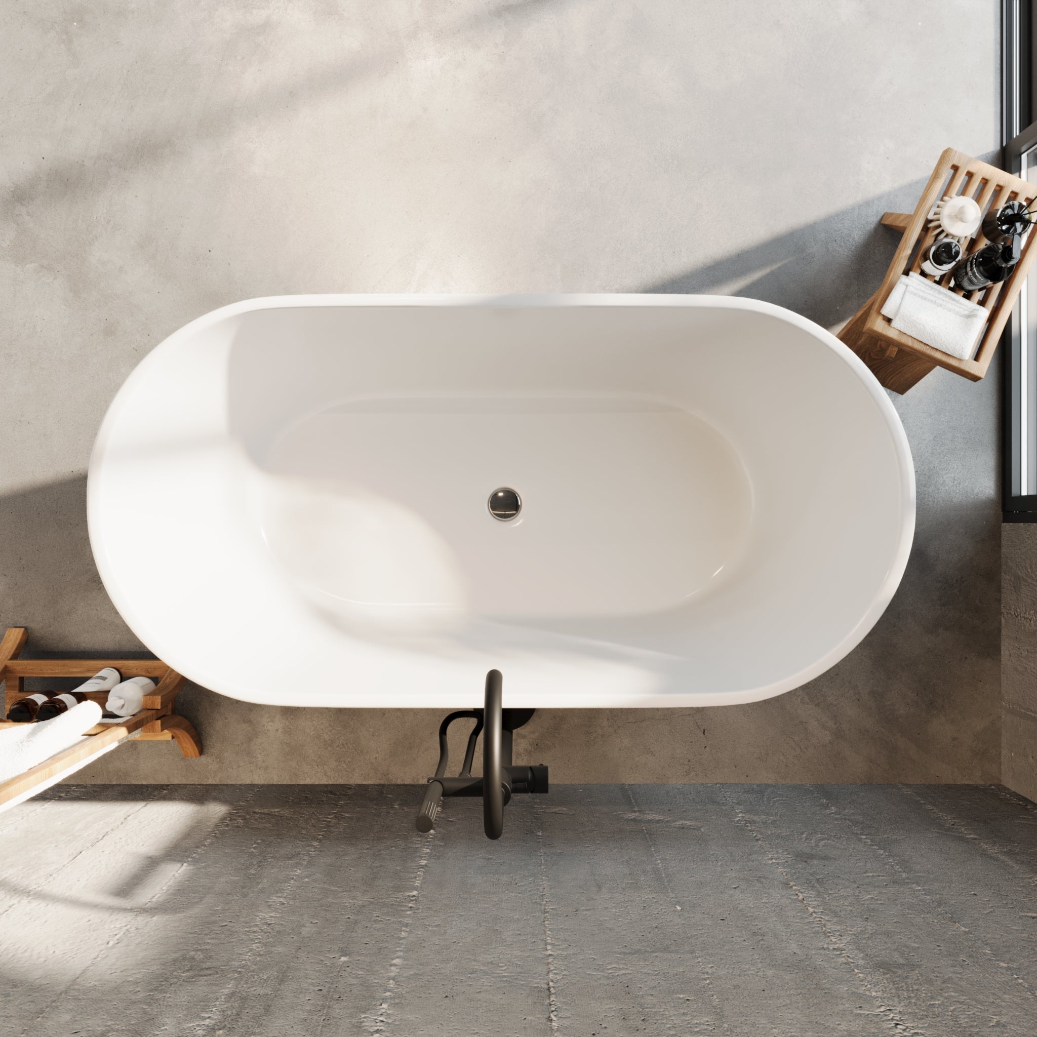 Edison, Badkar, Vitt Blankt - 150 cm - Badkar - BATH DELUXE - BASIC - 47-150-15-11-02 - BATHDELUXE SWEDEN