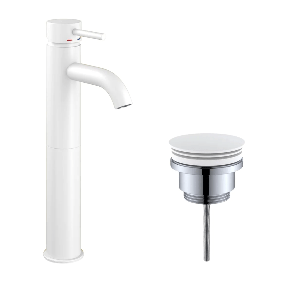 Dragør Hög Tvättställblandare + Rødby Bottenventil - Tvättställblandare - BATH DELUXE - EXCLUSIVE - 48 - 005 - 00 - 01 - 30 - BATHDELUXE SWEDEN