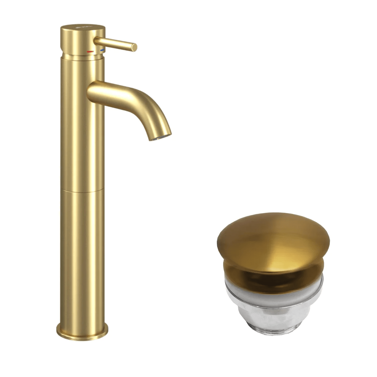 Dragør Hög Tvättställblandare + Rødby Bottenventil - Tvättställblandare - BATH DELUXE - EXCLUSIVE - 48 - 005 - 00 - 70 - 30 - BATHDELUXE SWEDEN