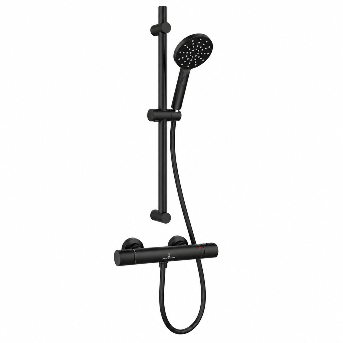 Shower set with thermostatic mixer and 3-function hand shower - 150 mm c/c - matt black - Holly/Dragør - MASTERSTORE - 8595677159875 - Shower set - 48-150-06-02-40 - 8595677159875