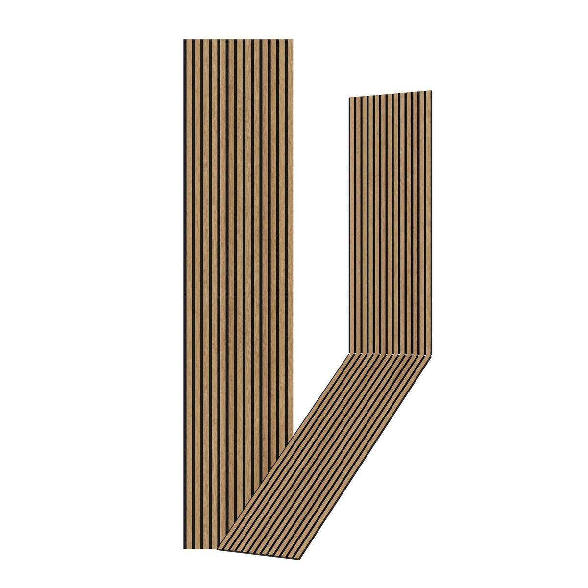 Akustikpanel 240 x 52 cm - 12 mm - Oljad ek - Vasahamn