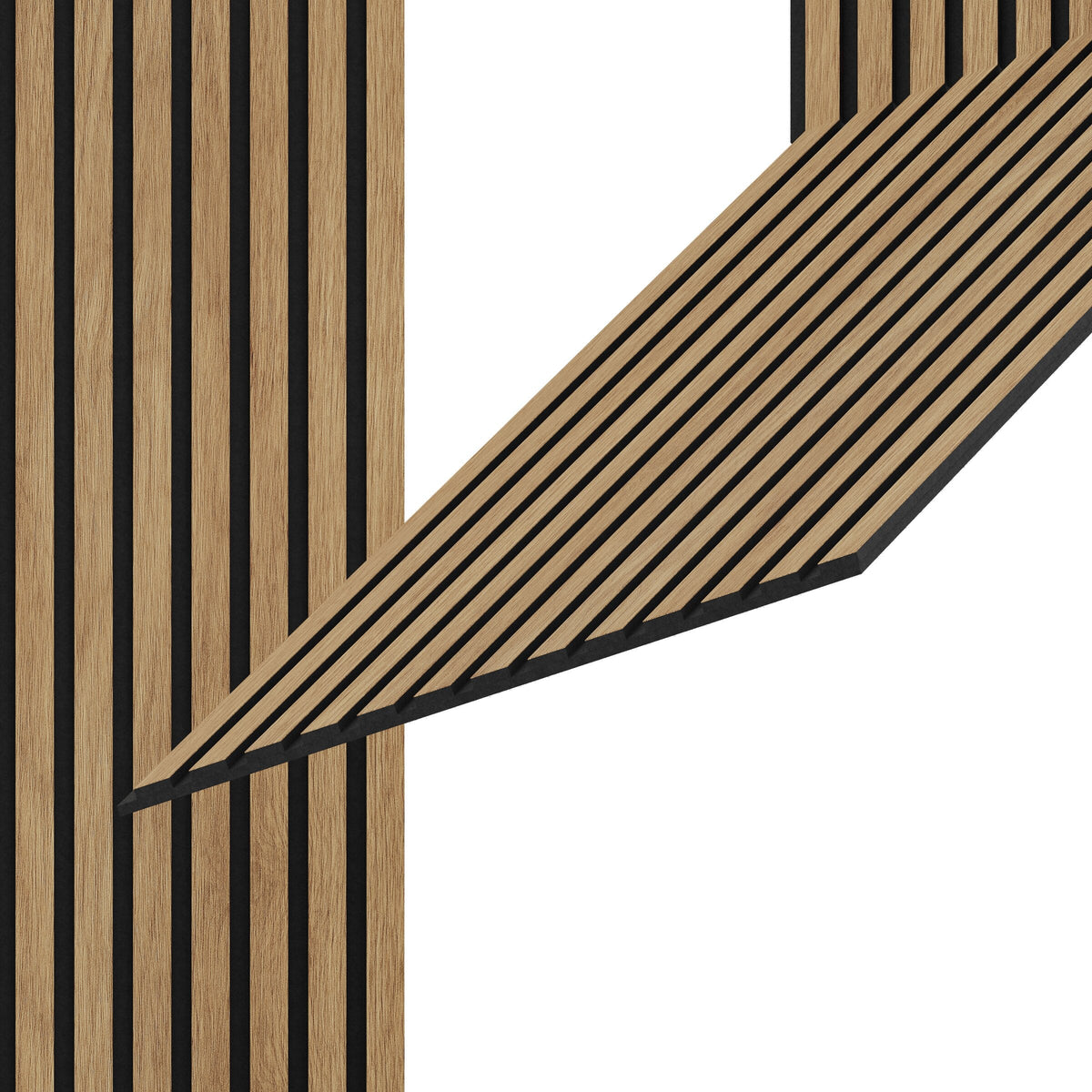 Akustikpanel 240 x 52 cm - 12 mm - Oljad ek - Vasahamn