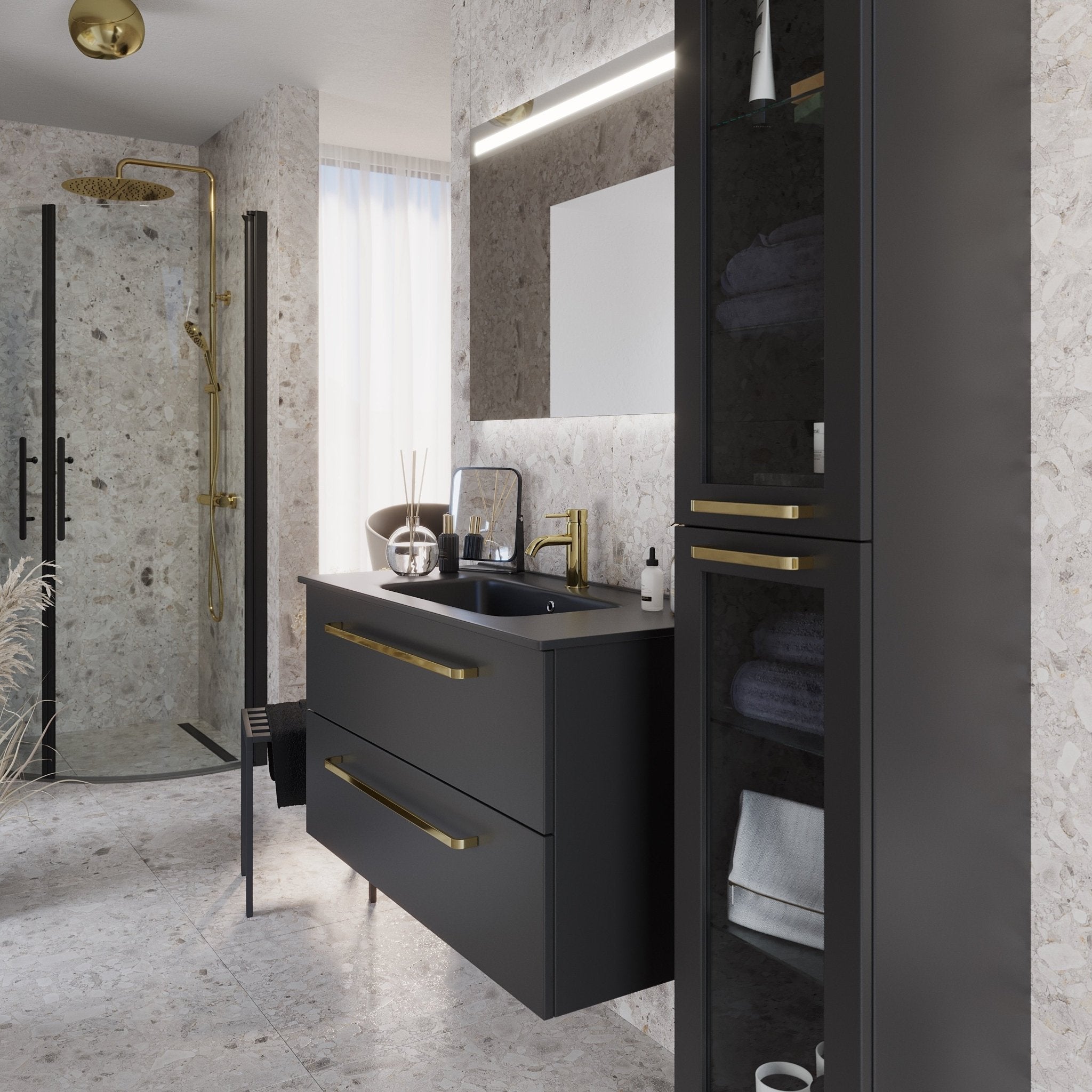 Velfjord Högskåp - Högskåp - BATH DELUXE - PRESTIGE - 70 - 035 - 03 - 02 - 40 - BATHDELUXE SWEDEN