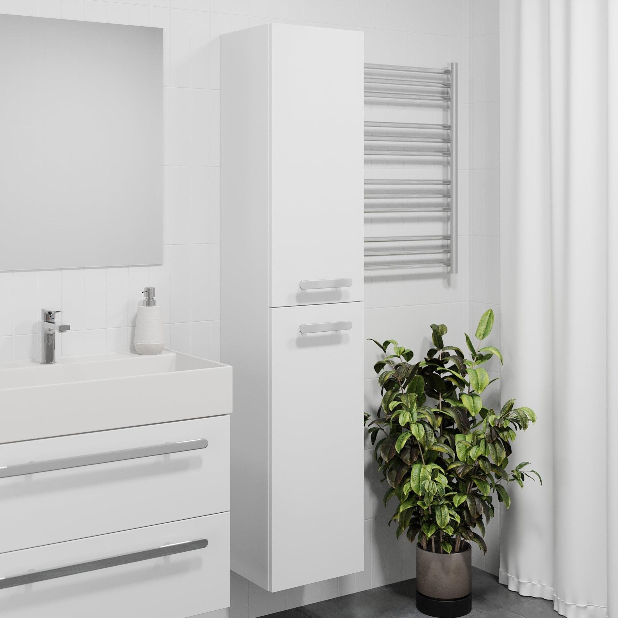 Velfjord Högskåp, Vit Högblank - Högskåp - BATH DELUXE - PRESTIGE - 70 - 035 - 03 - 11 - 40 - BATHDELUXE SWEDEN