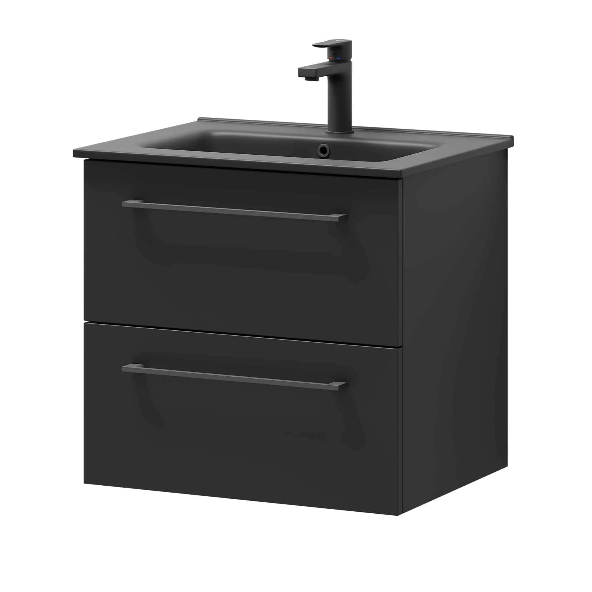 Vegsund Badrumsmöbel 2, Matt Svart - Tvättställsskåp - BATH DELUXE - PRESTIGE - 70 - 060 - 56 - 02 - 40 - BATHDELUXE SWEDEN