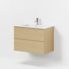 Badrumsmöbel med klassiska Fronter - 80x46x57 cm - ek - Porslin tvättställ - Vestberg - Tvättställsskåp - Bath Deluxe - Vestbjerg - 70-080-54-86-80 - BATHDELUXE SWEDEN