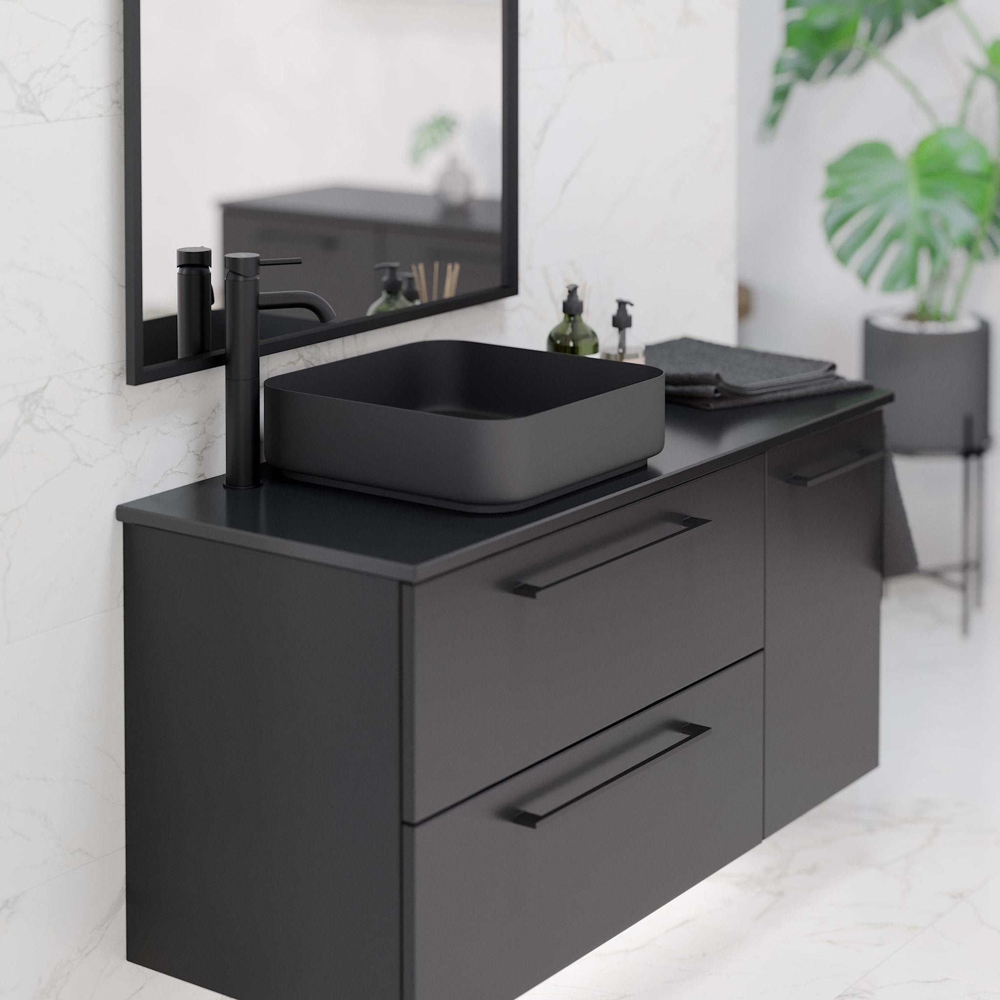 Valmen Badrumsmöbel - Tvättställsskåp - BATH DELUXE - PRESTIGE - 70 - 115 - 24 - 02 - 40 - BATHDELUXE SWEDEN