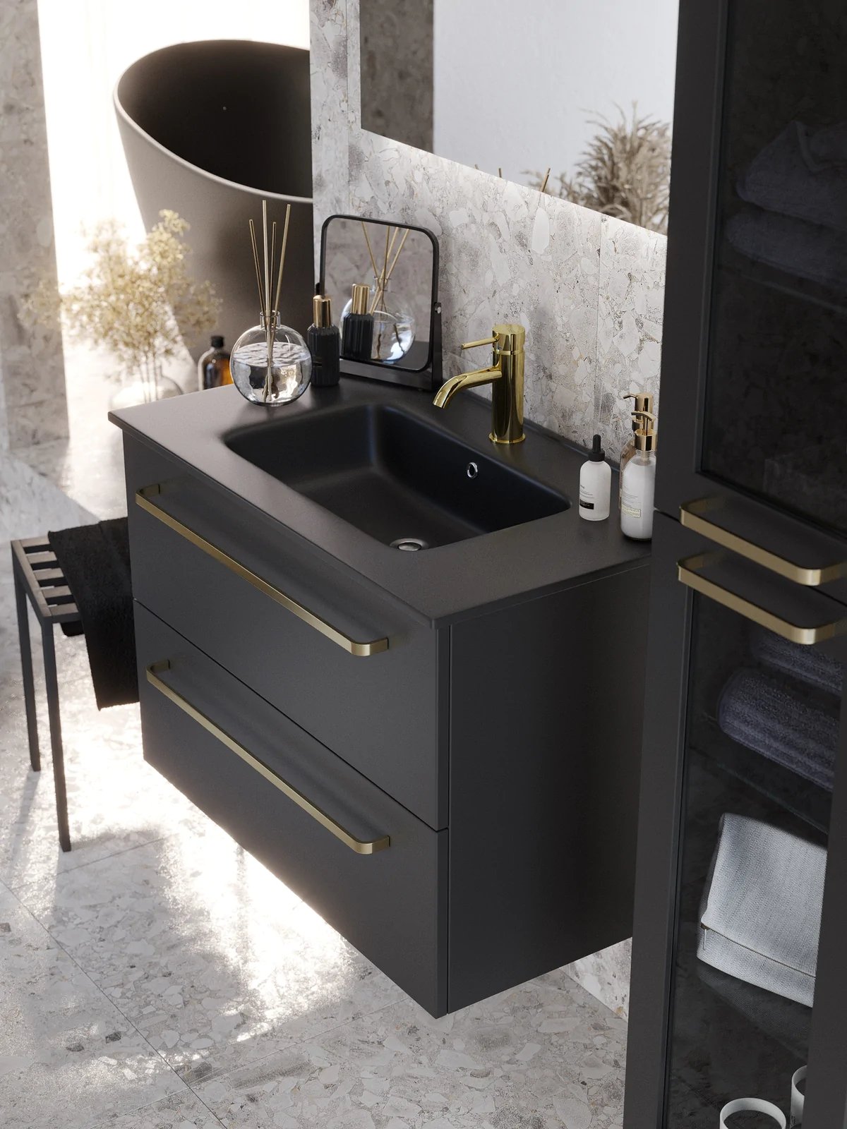 Vegsund, Furniture Set - Code, Black Mat - 120 cm - MASTERSTORE - 8595677141931 - Furniture Set - Code - 70 - 120 - 56 - 02 - 30 - 8595677141931