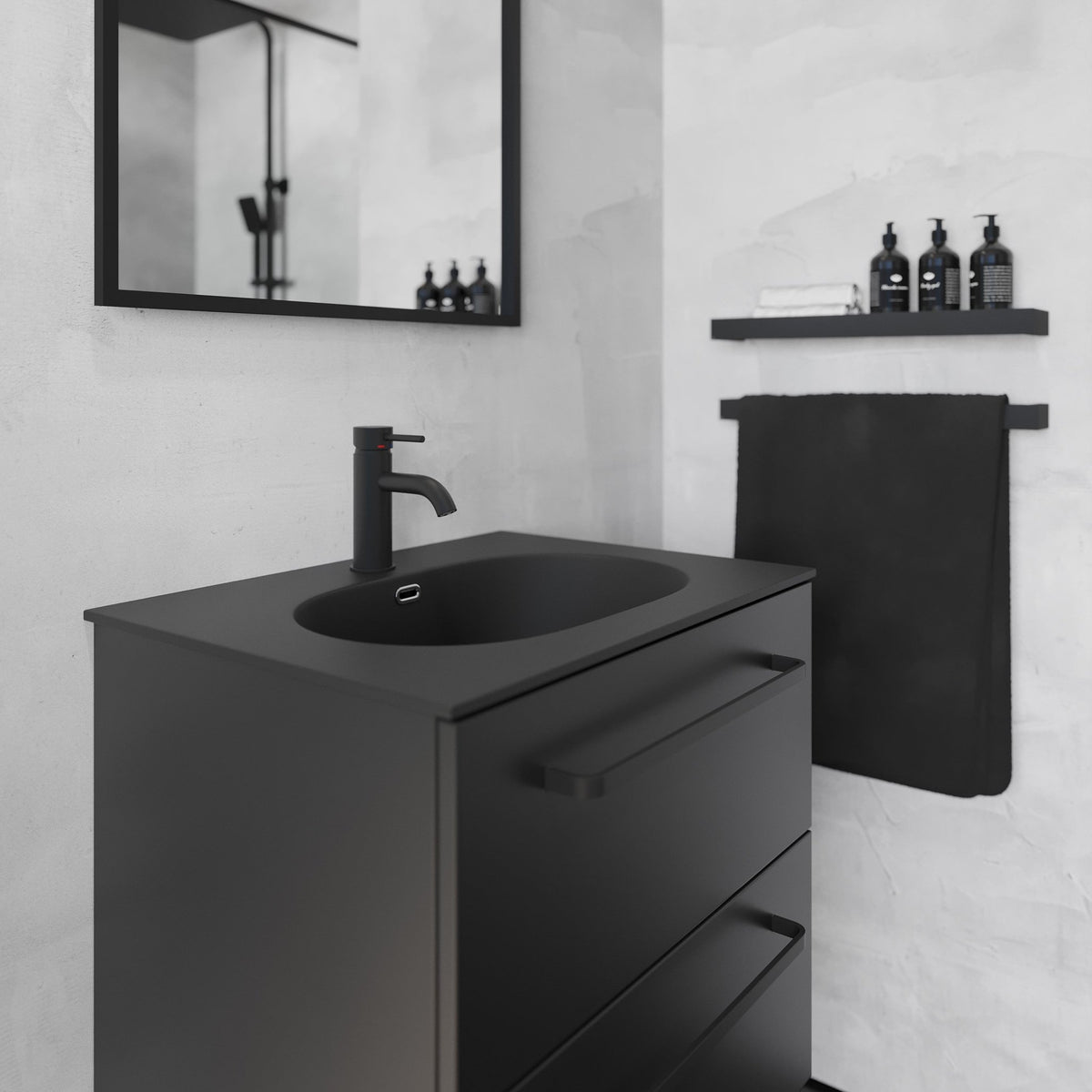 Vegusdal Badrumsmöbel - Tvättställsskåp - BATH DELUXE - PRESTIGE - 70 - 120 - 61 - 02 - 41 - BATHDELUXE SWEDEN