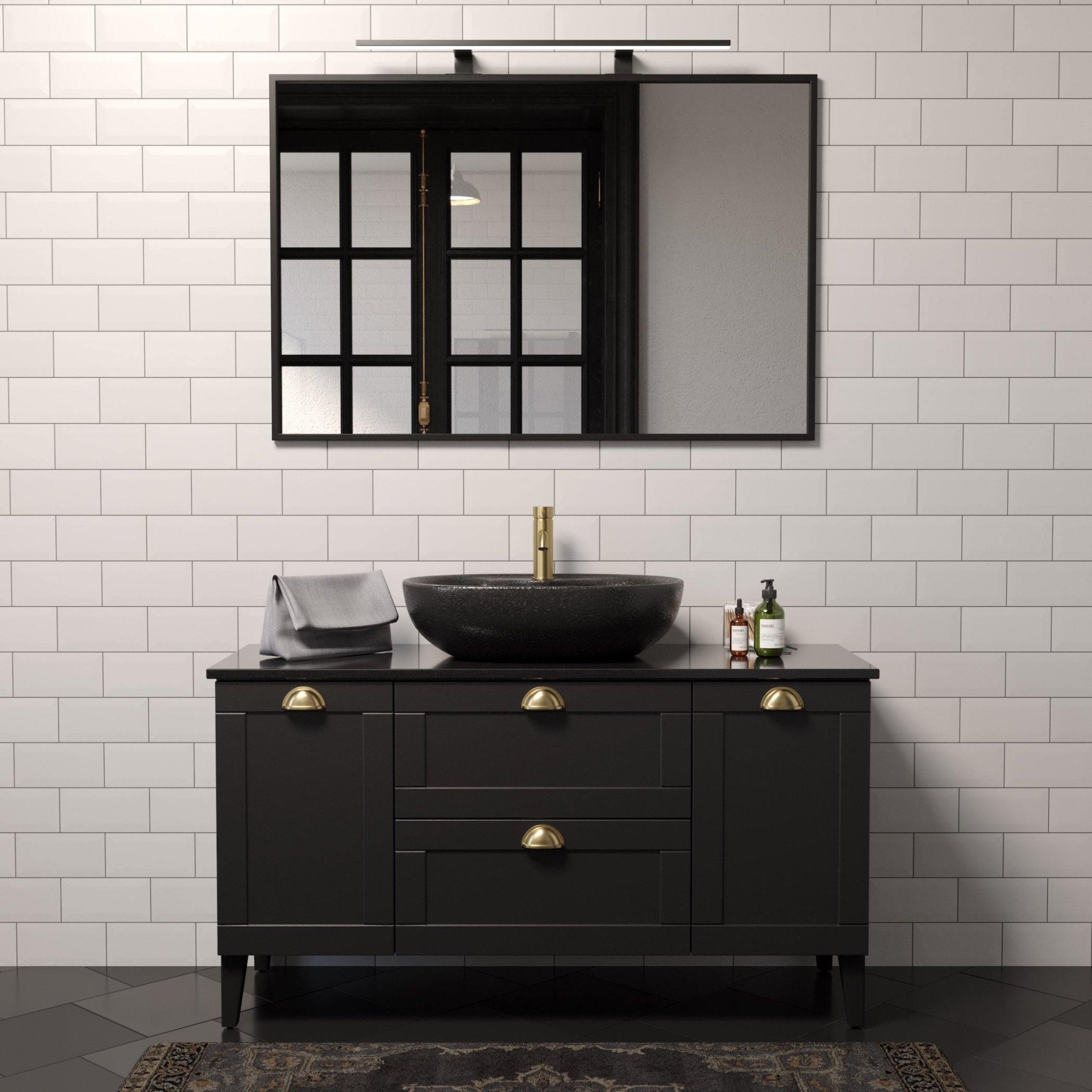 Nedstrand Badrumsmöbel - Tvättställsskåp - BATH DELUXE - PRESTIGE - 71 - 130 - 12 - 02 - 40 - BATHDELUXE SWEDEN